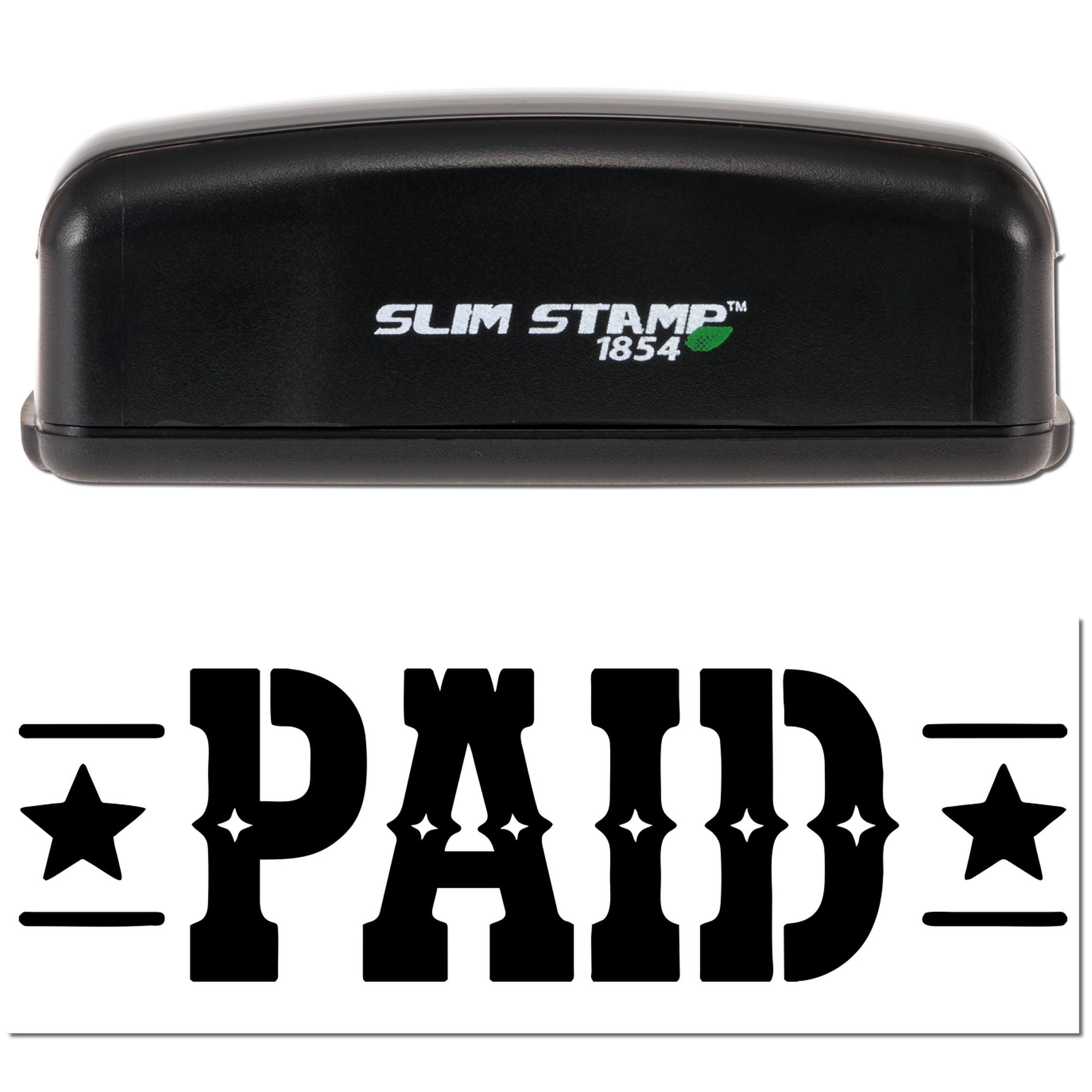 Western Heritage Paid Rubber Business Compact Pre-Inked Stamp