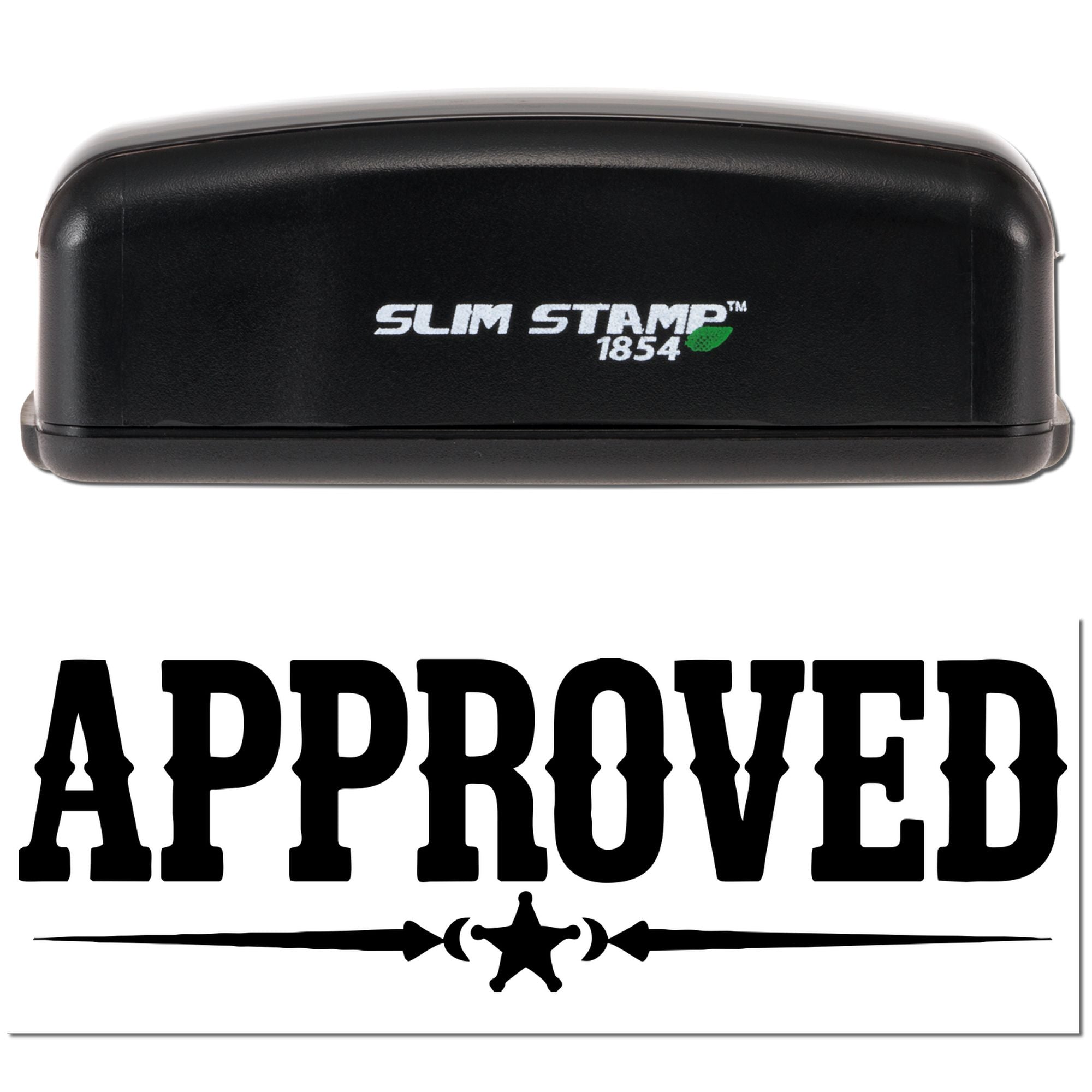 Western Heritage Approved for Paperwork Desk Compact Pre-Inked Stamp