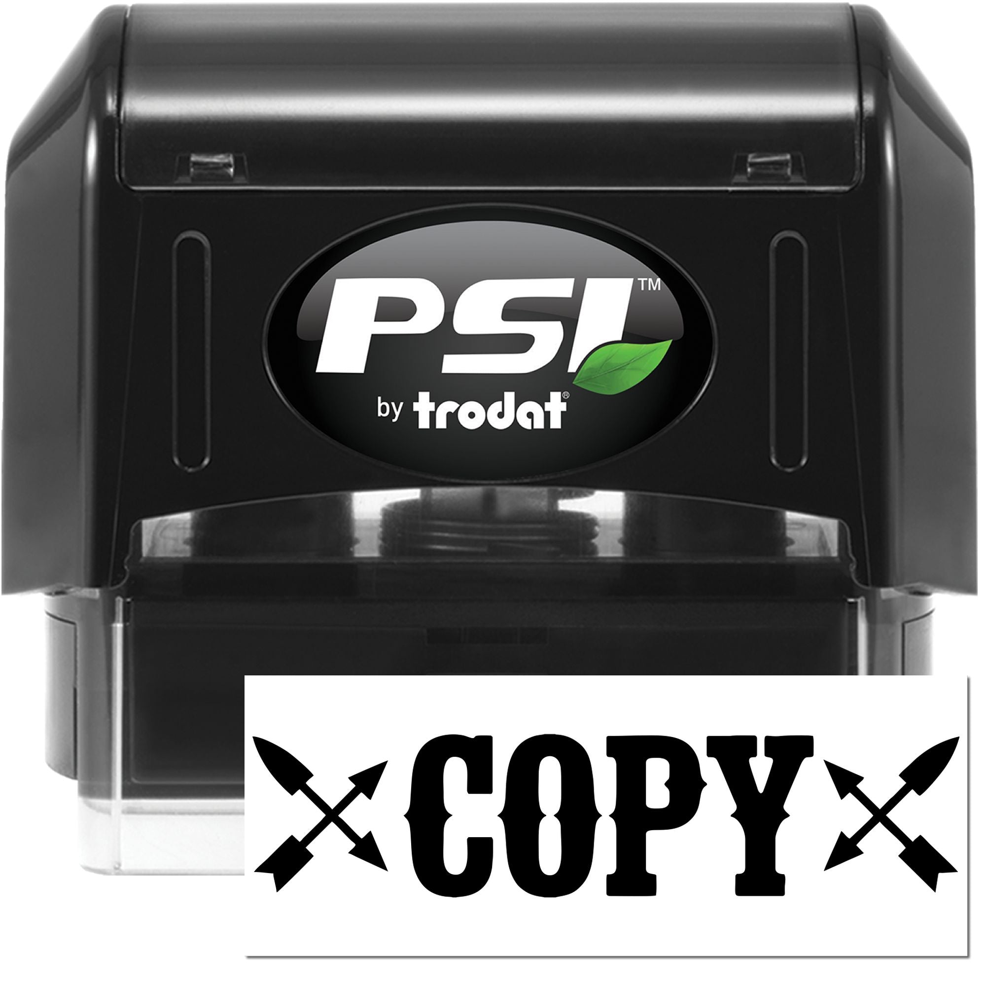 PSI by Trodat self-inking rubber stamp imprinting the word COPY, ideal for marking documents as duplicate.