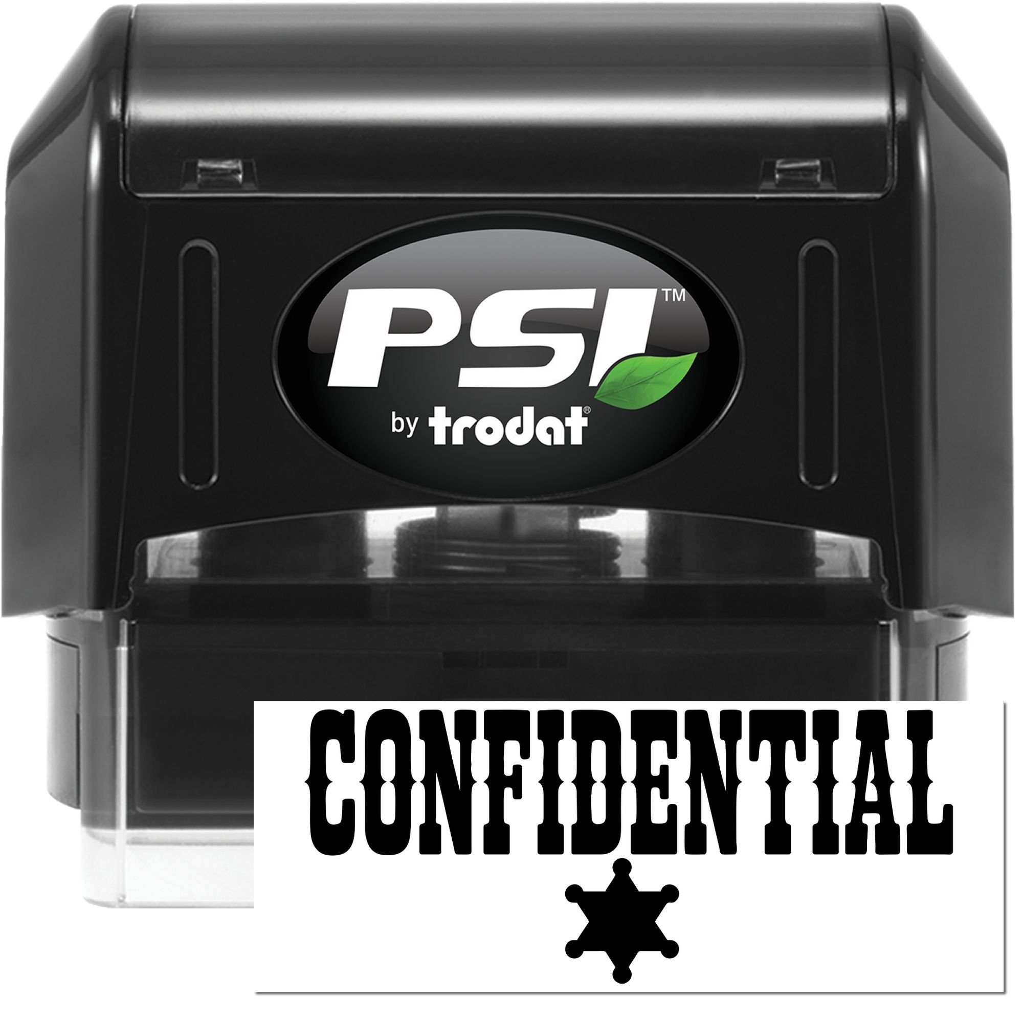 PSI by Trodat confidential self-inking rubber stamp for marking sensitive documents