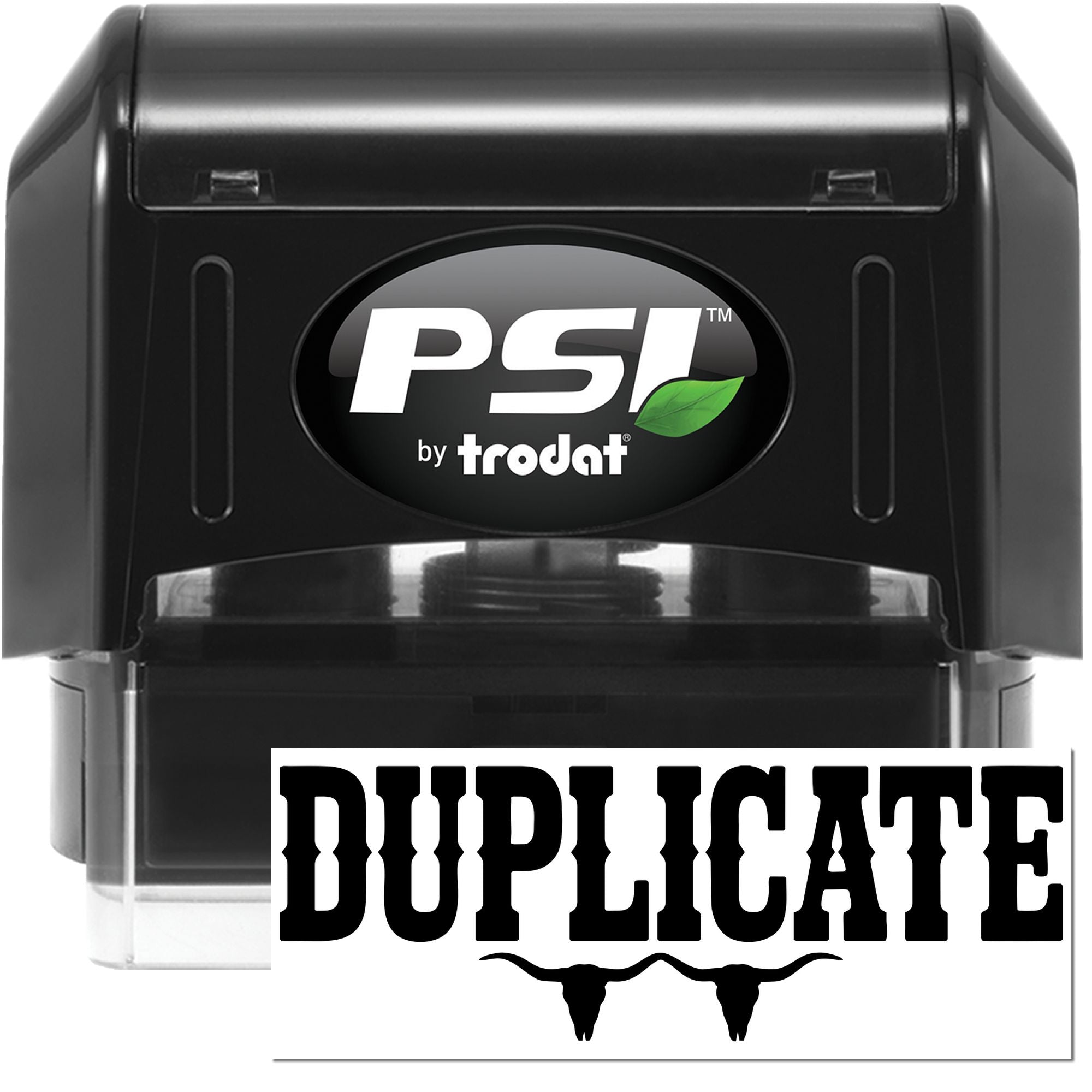 PSI by Trodat self-inking duplicate rubber stamp for marking copies and document control
