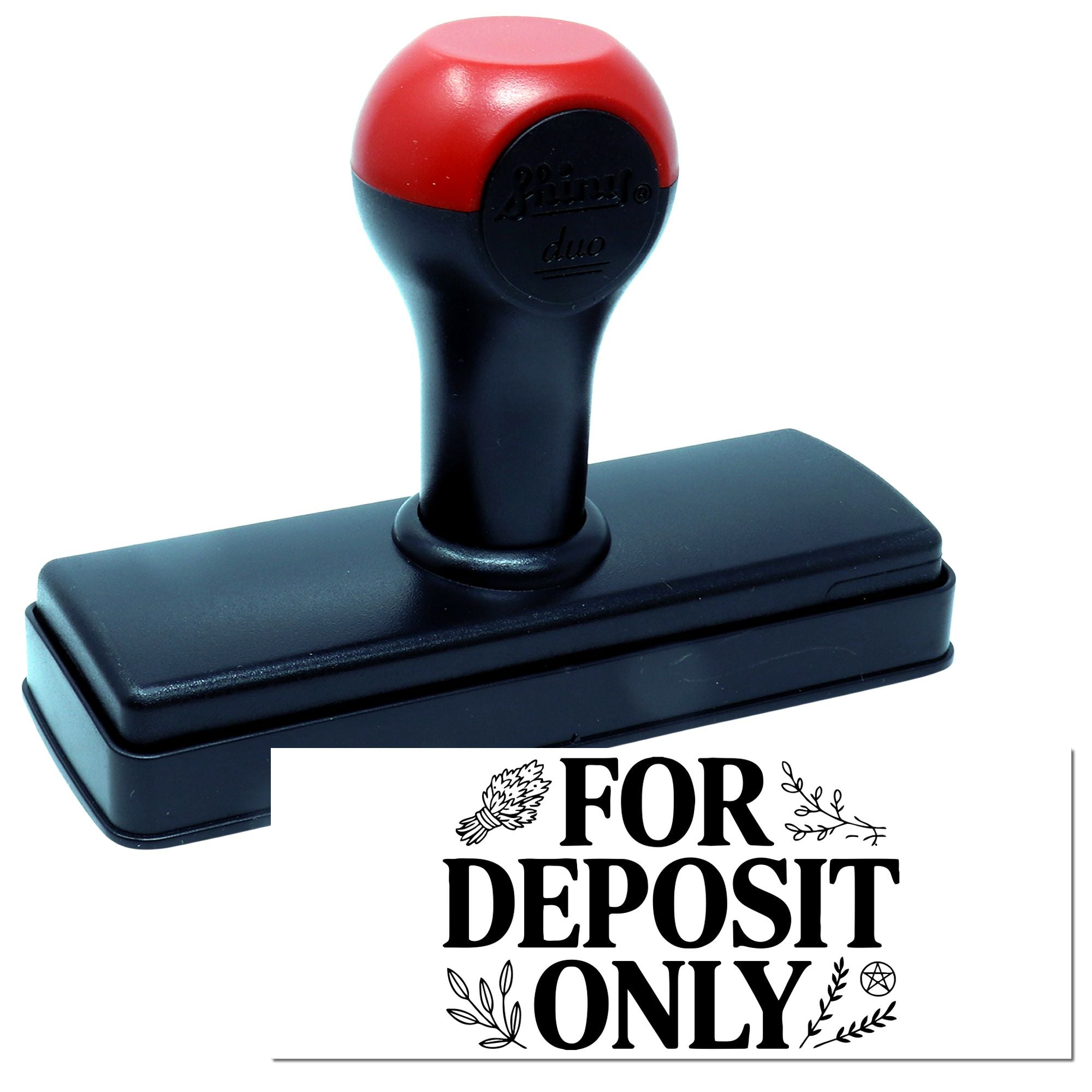 Self-inking For Deposit Only rubber stamp for bank endorsement and check processing