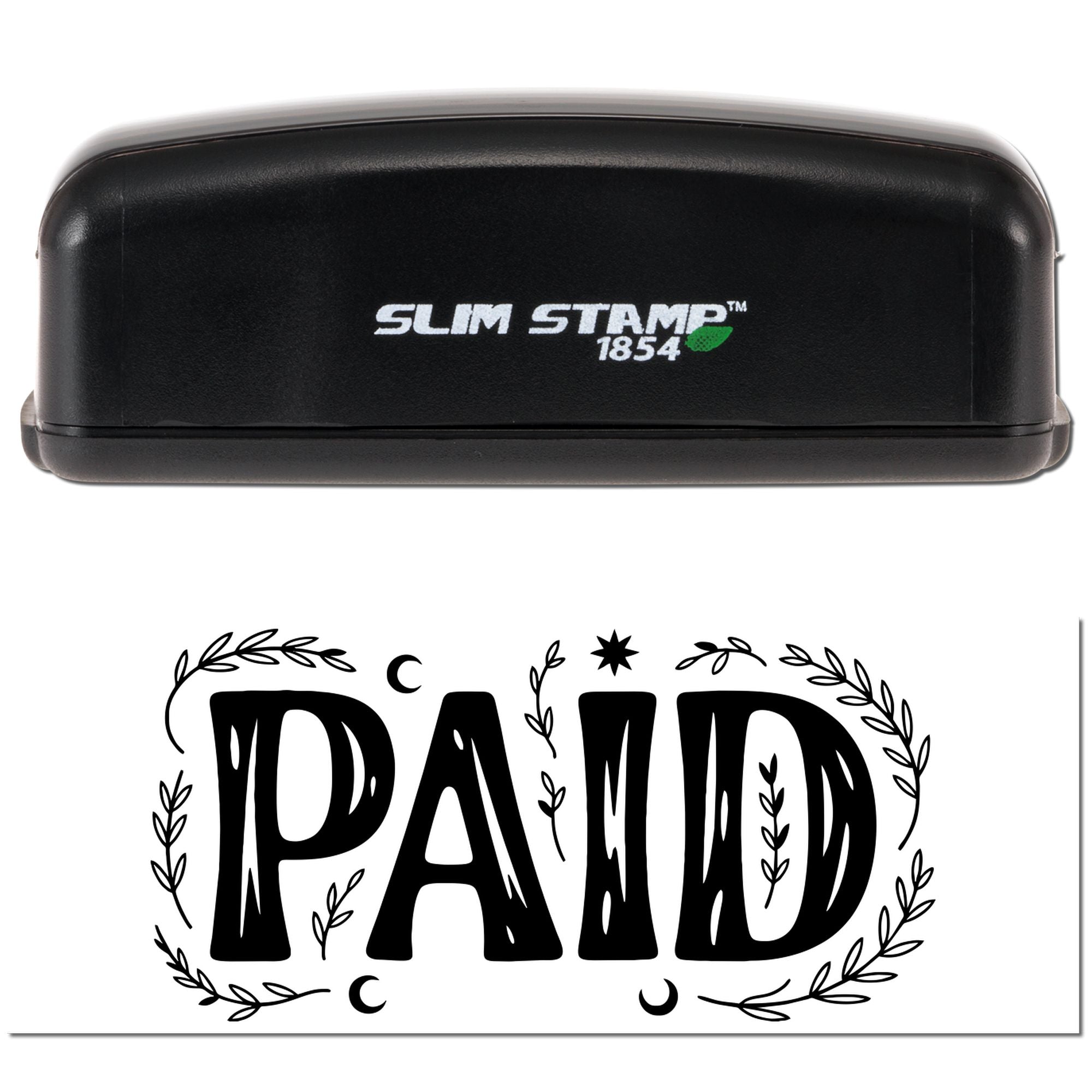 Occult Custom Paid for Office Accounting Compact Pre-Inked Stamp