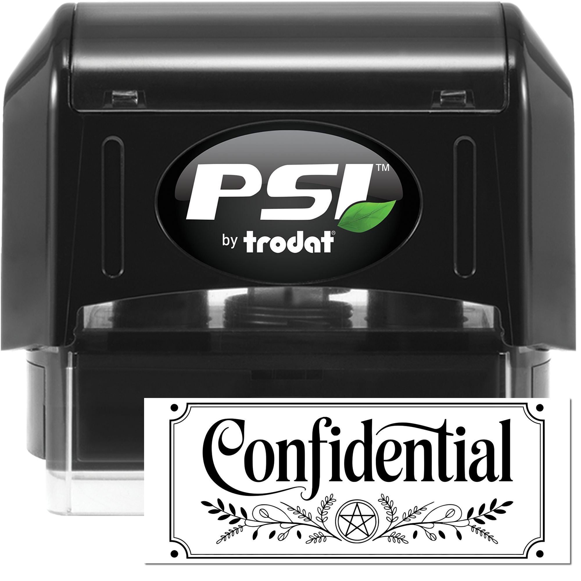 PSI by Trodat self-inking confidential rubber stamp for marking secure documents