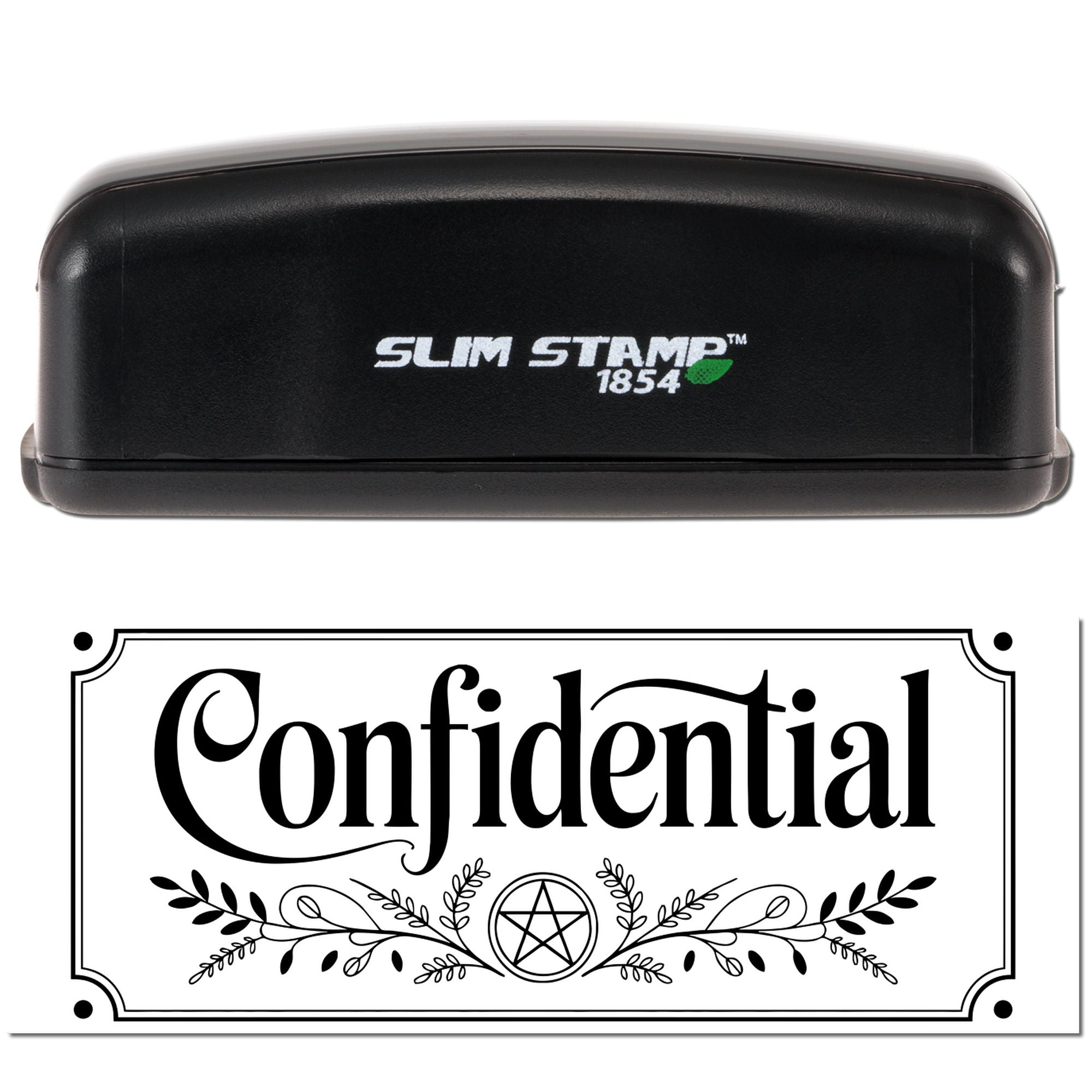 Mystical Confidential for Office Workplace Compact Pre-Inked Stamp