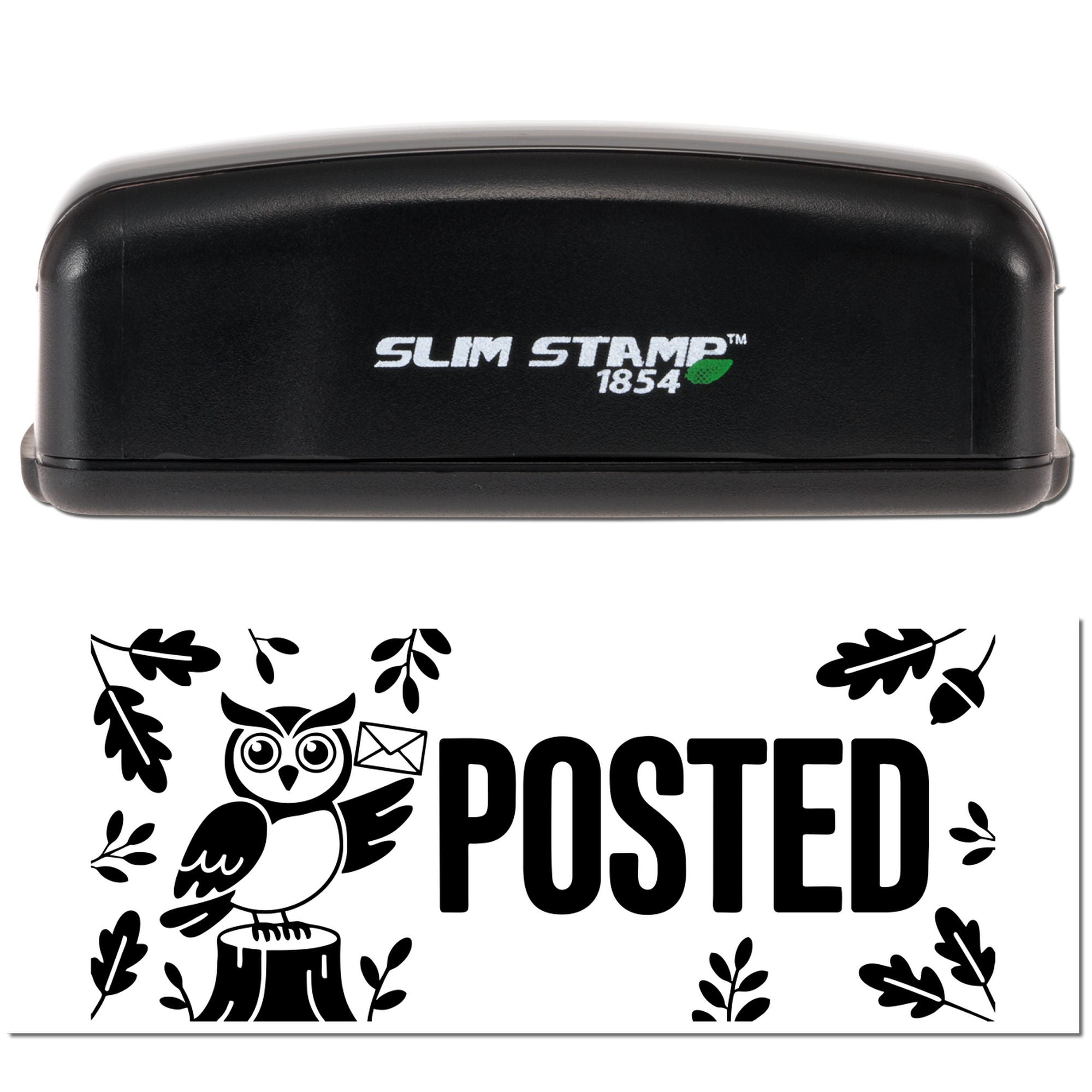 Earthy Owl Post Pre-Inked Stamp