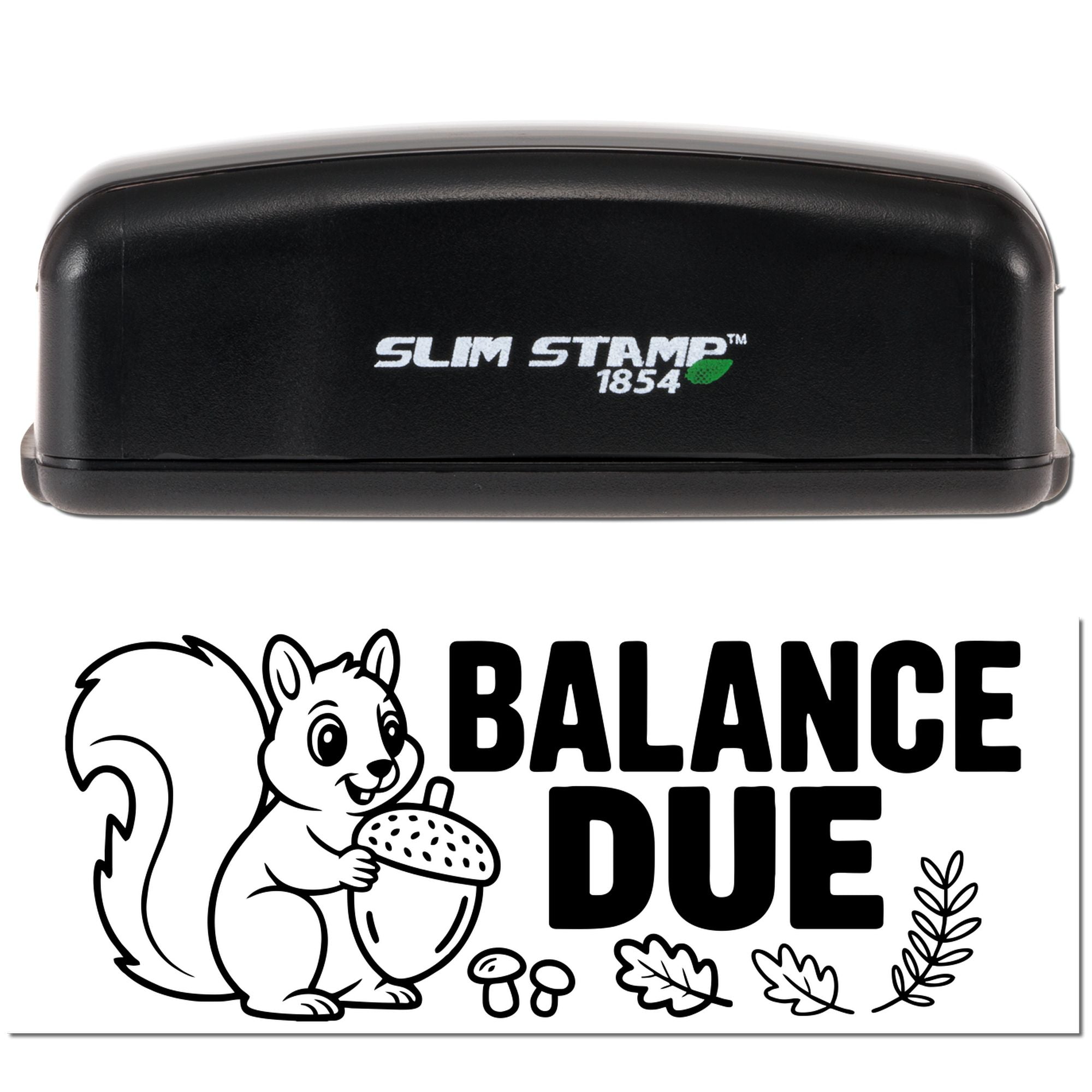 Earthy Balance Squirrel Pre-Inked Stamp