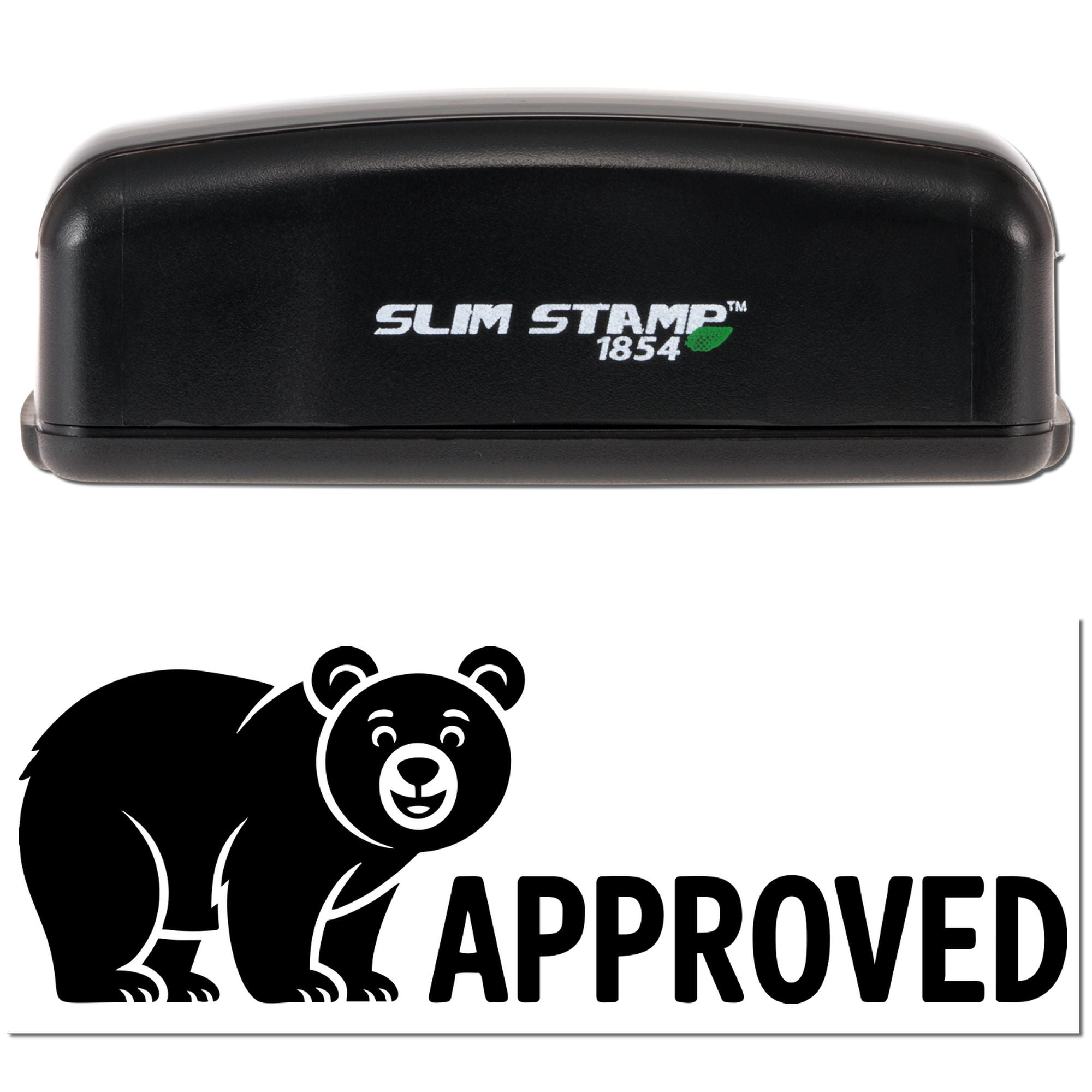Earthy Bear Approved Pre-Inked Stamp