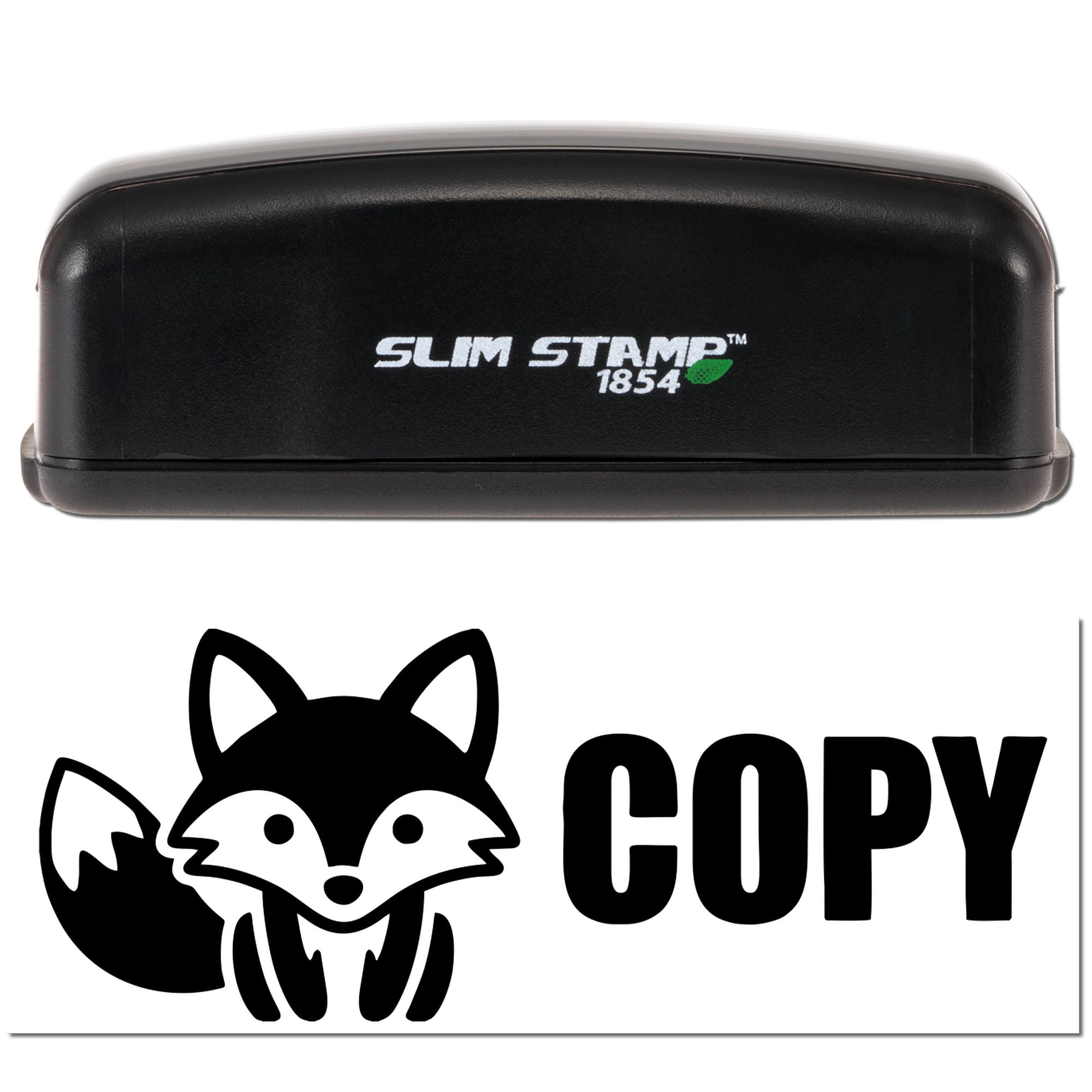 Earthy Copy Fox Pre-Inked Stamp