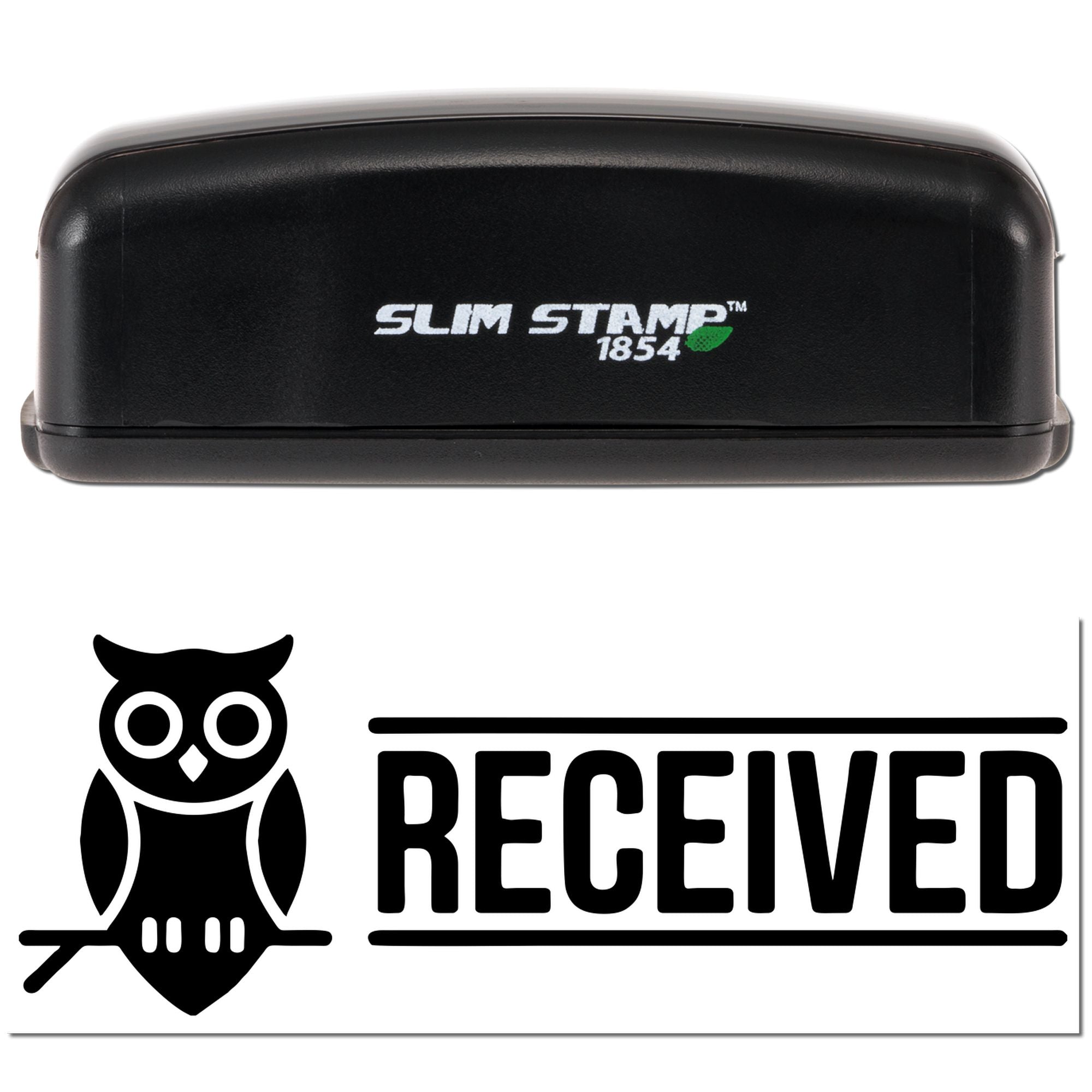 Earthy Received Owl Pre-Inked Stamp