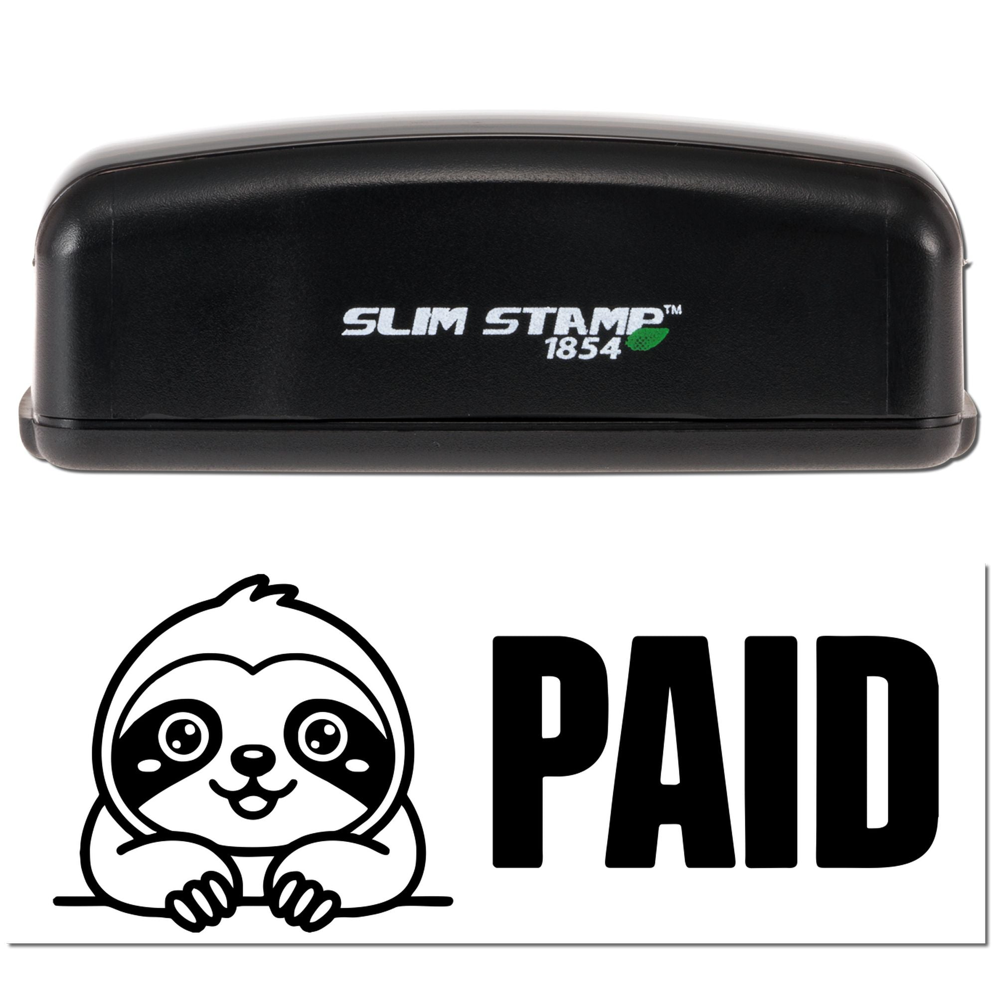 Earthy Paid Sloth Pre-Inked Stamp