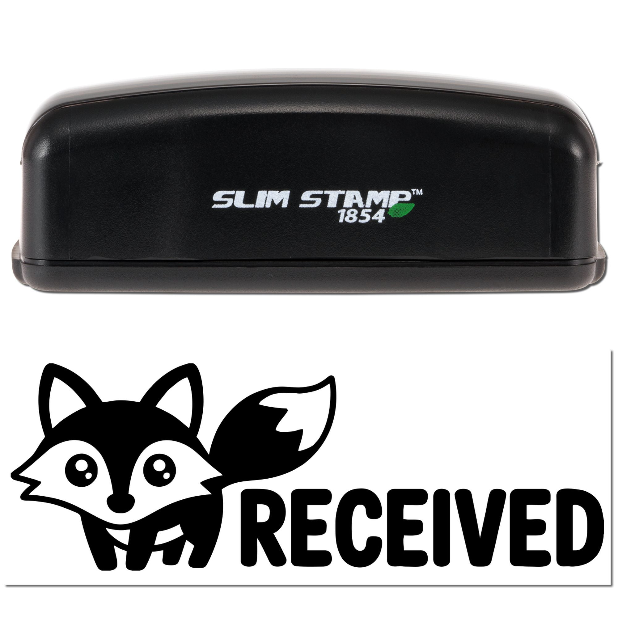 Earthy Received Fox Pre-Inked Stamp