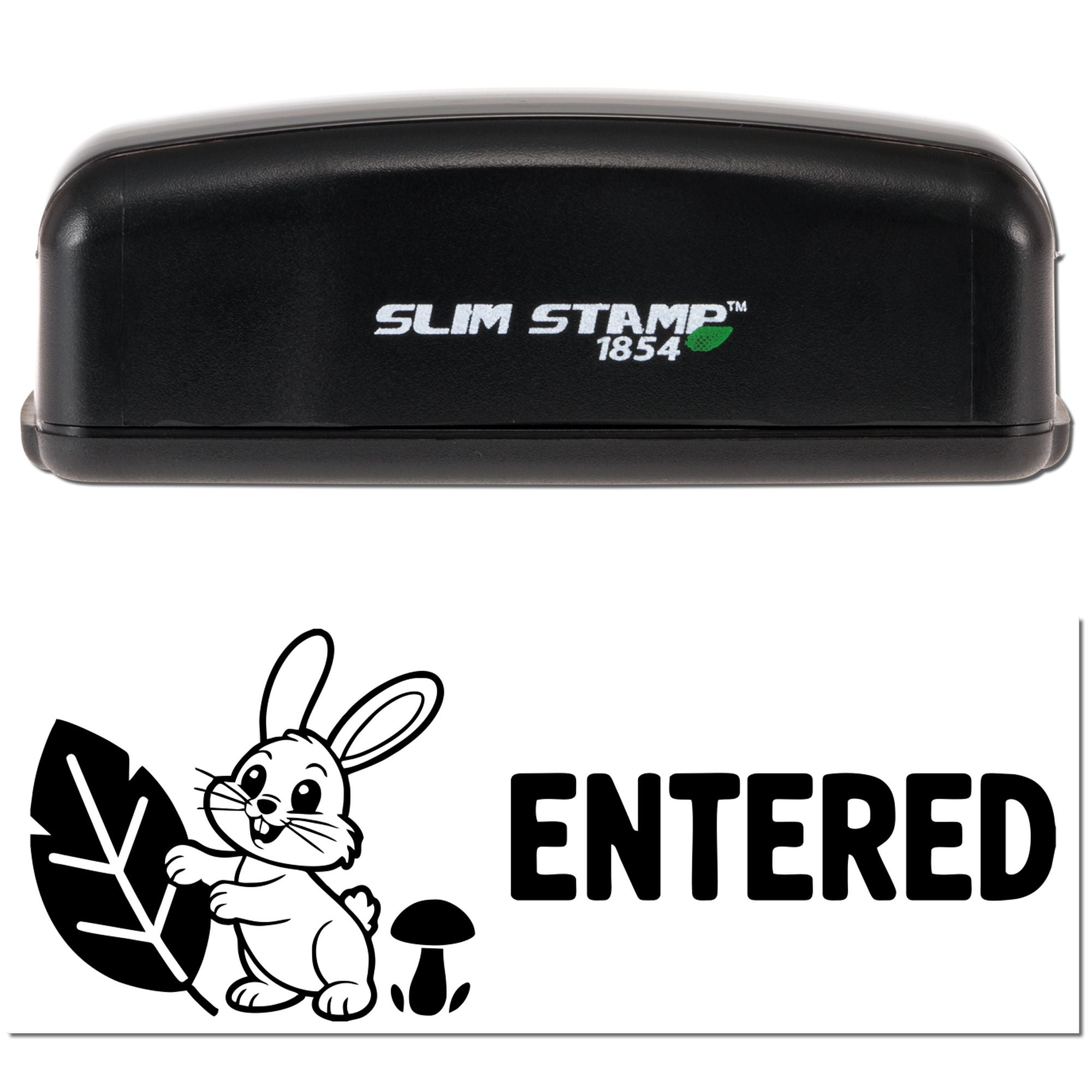 Earthy Happy Bunny Pre-Inked Stamp