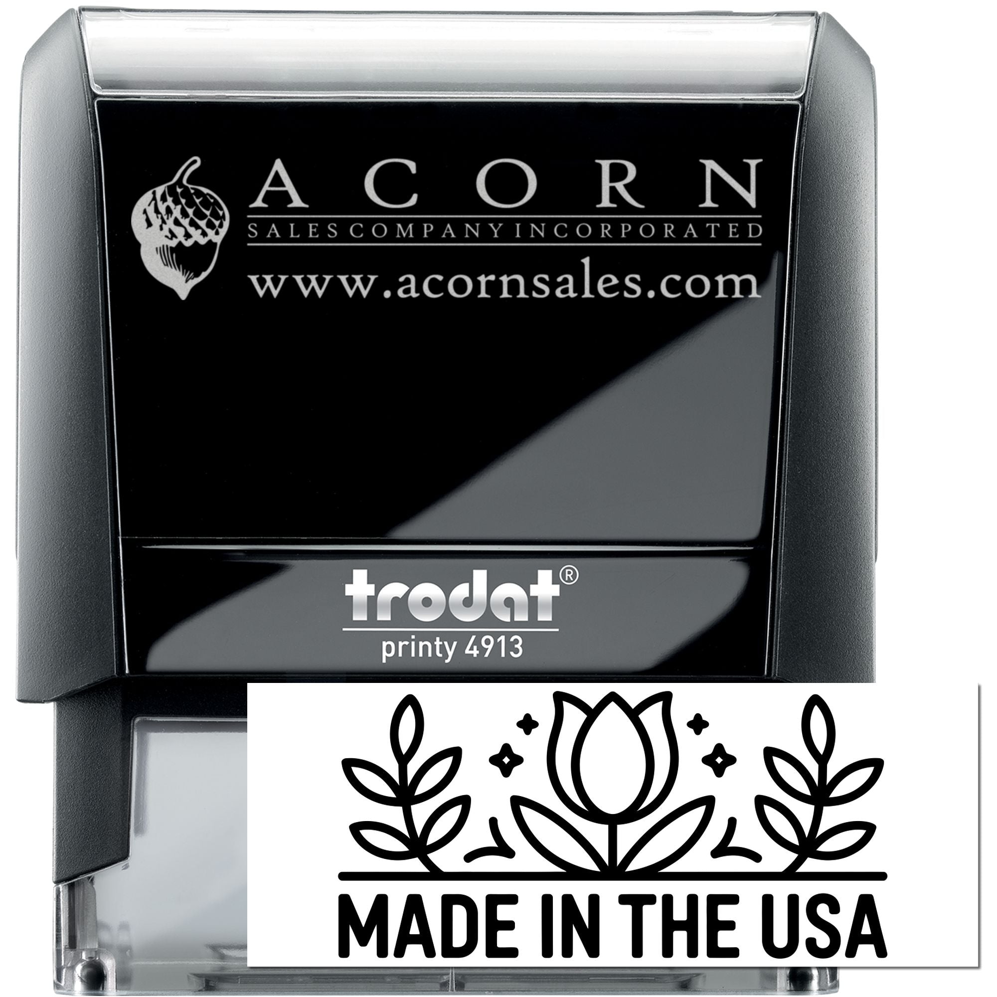 Tulip Crest Collection Customs Marking Self-Inking Stamp