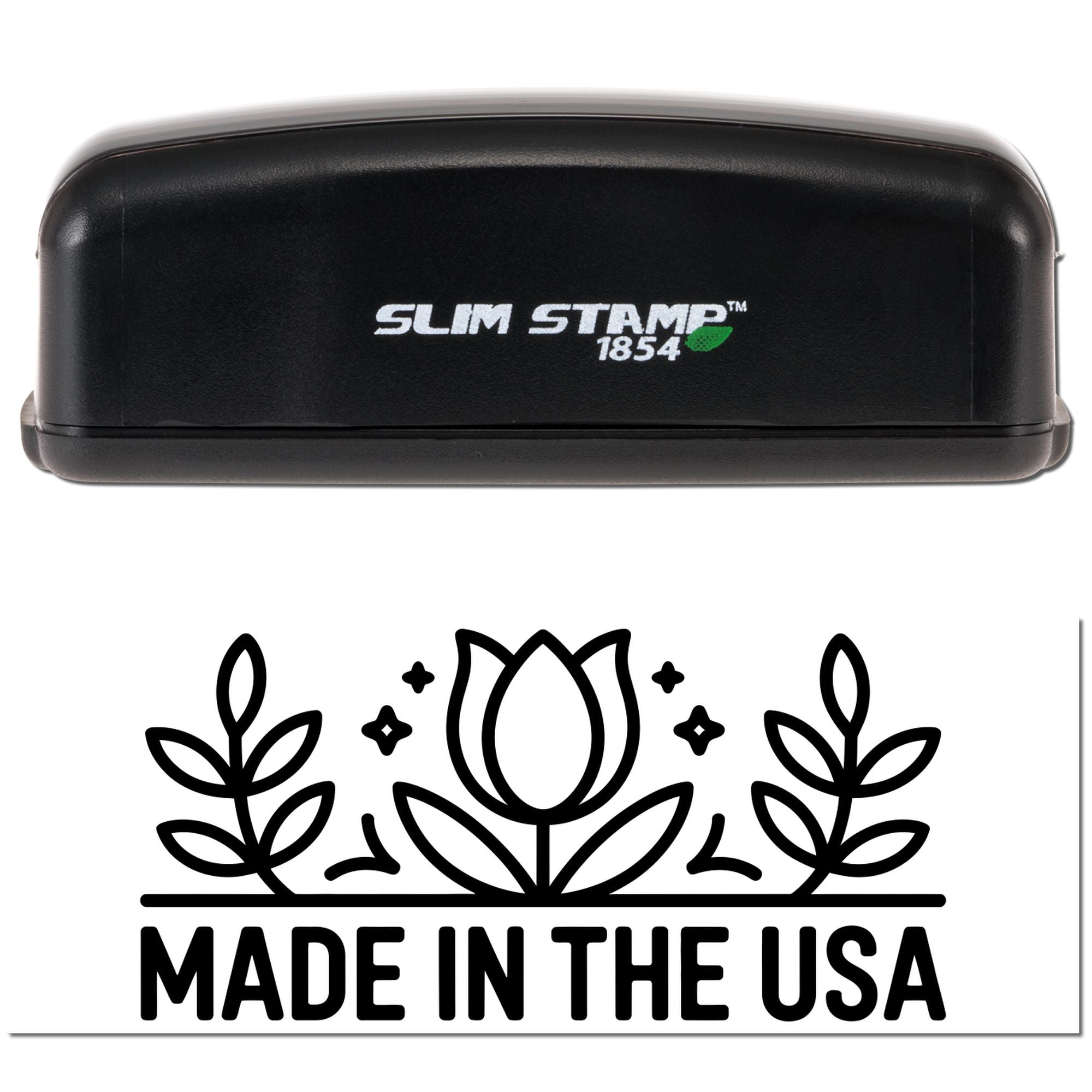 Tulip Crest Collection Carton Marking Slim Pre-Inked Stamp