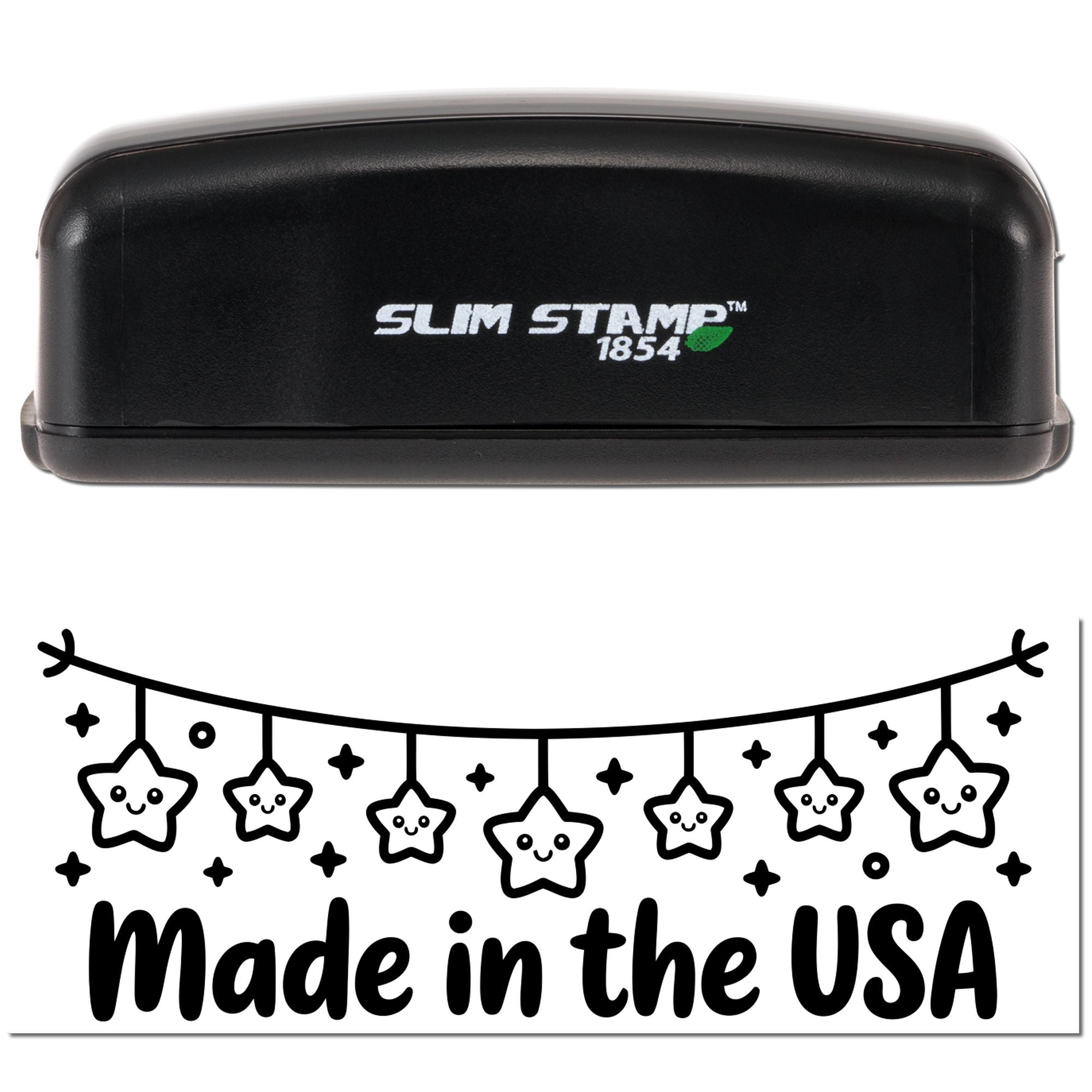 Starry String Lights Brand Name Slim Pre-Inked Stamp