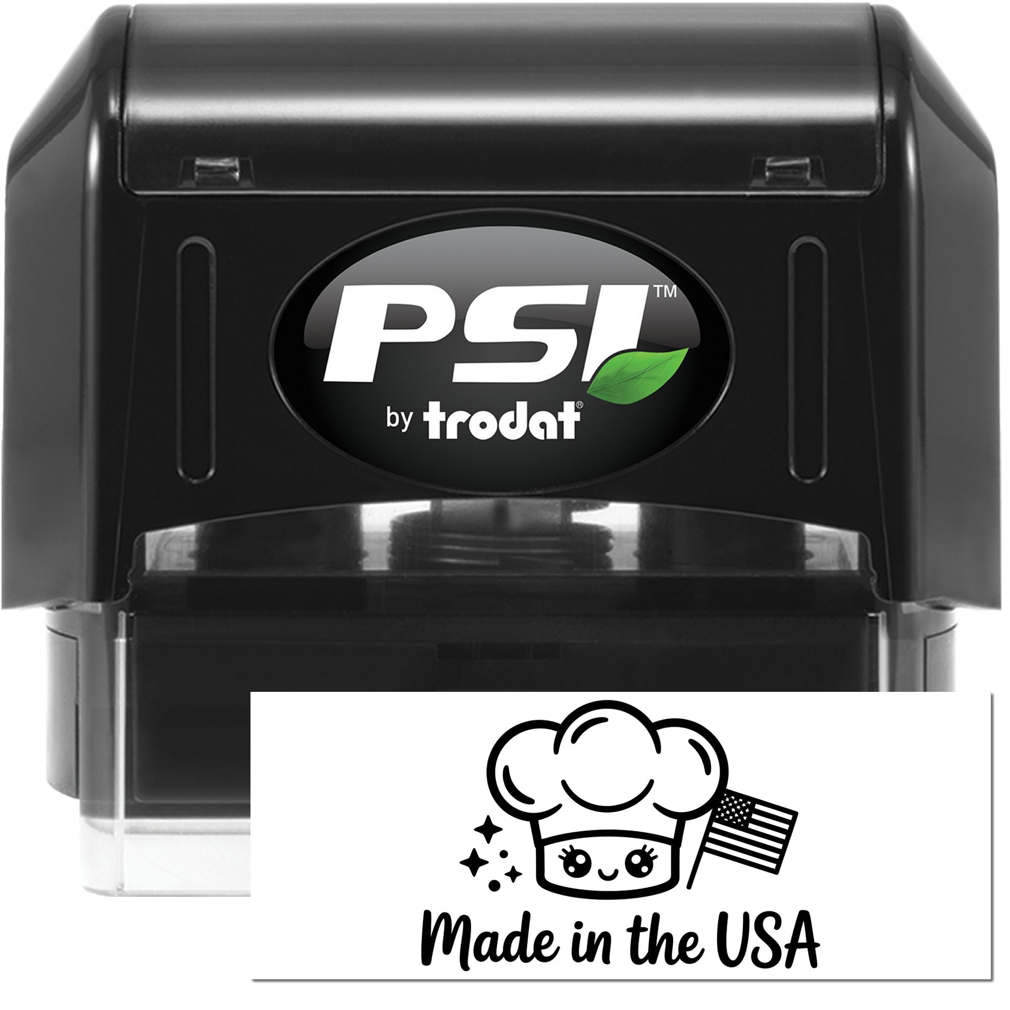 Patriotic Chef Charm Packaging Label Pre-Inked Stamp