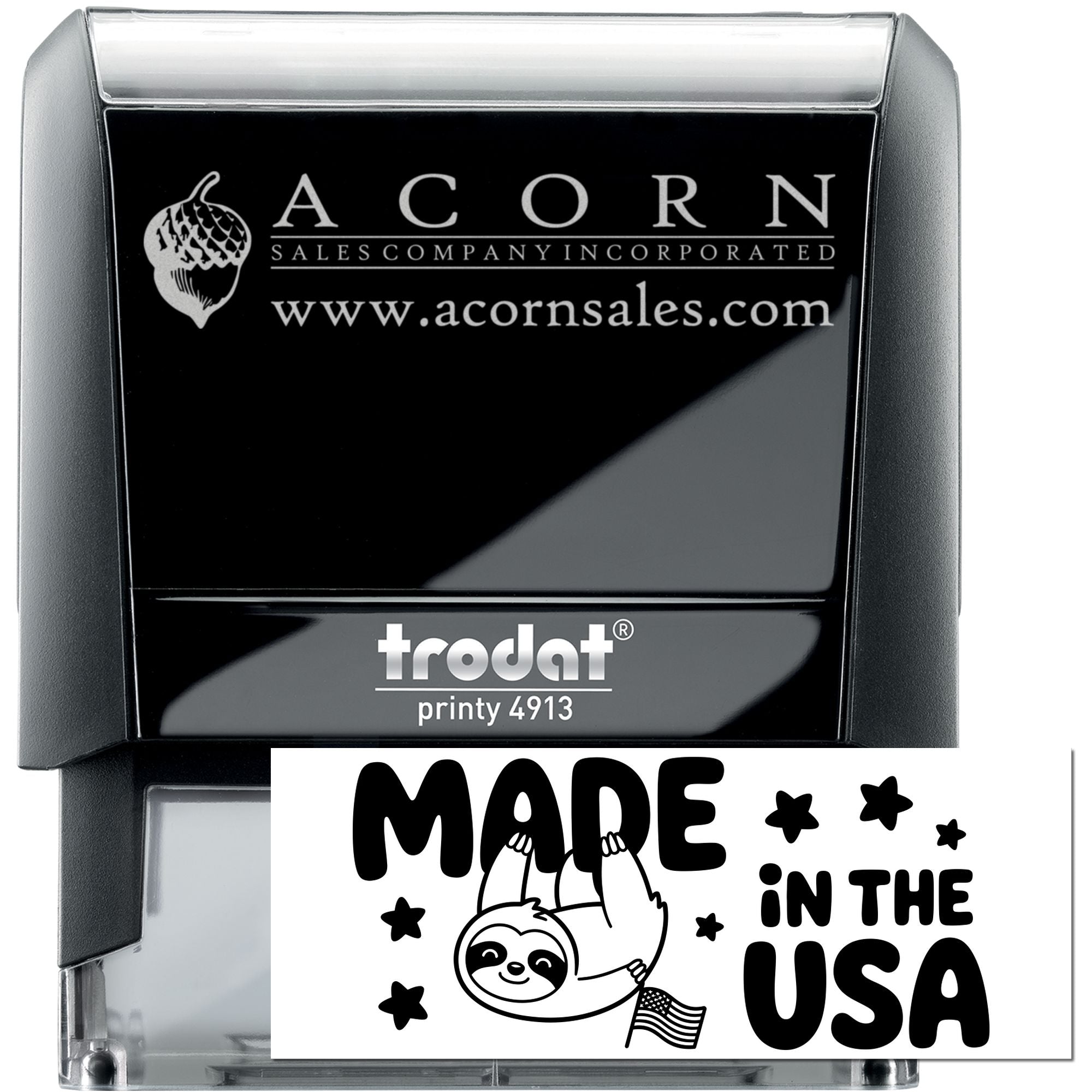 Americana Sloth Style Trade Compliance Self-Inking Stamp