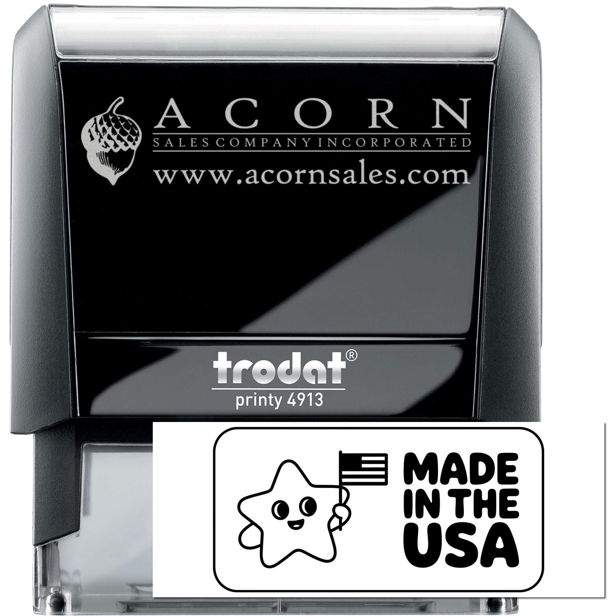 Star Spangled Style Customs Marking Self-Inking Stamp