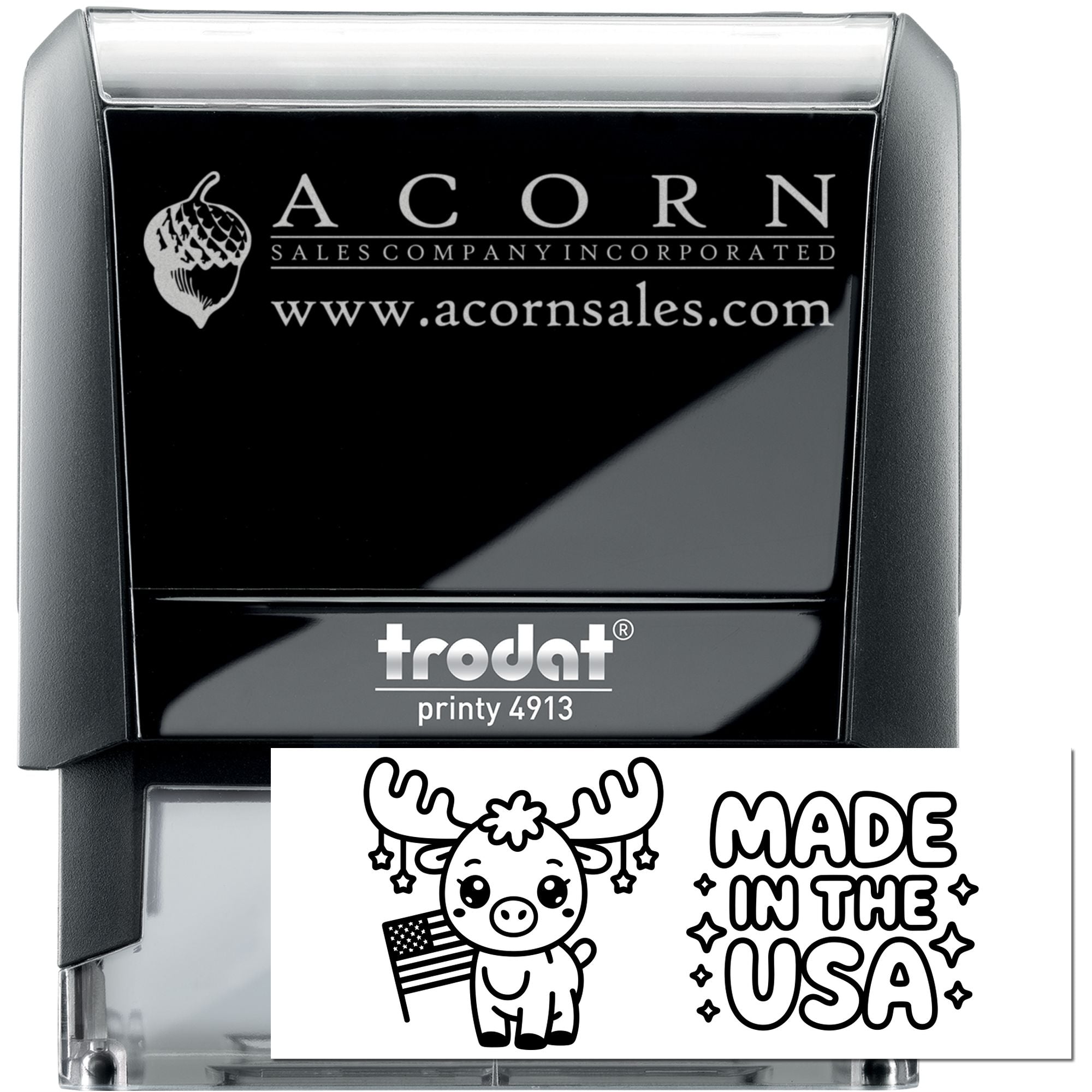 Star-Spangled Reindeer Country Marking Self-Inking Stamp