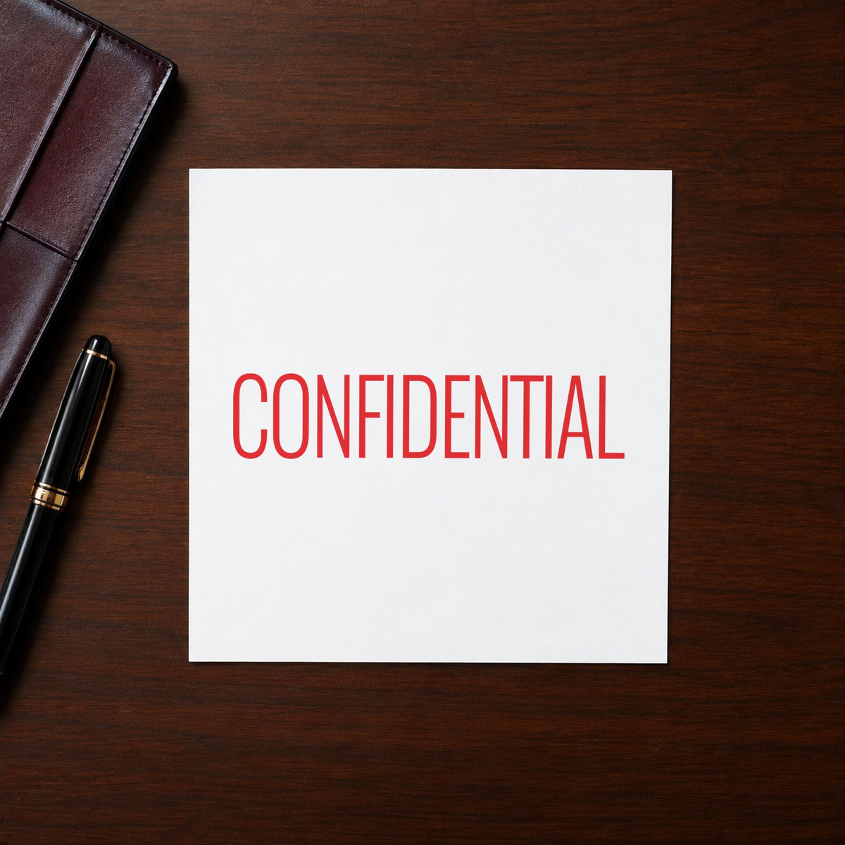 "Confidential" stamp impression made with pre-inked Xstamper 1130