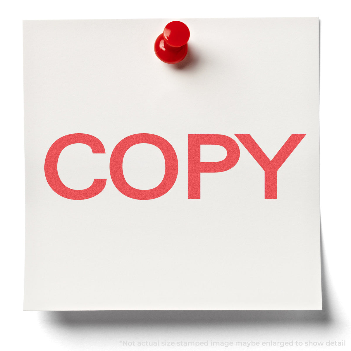 "Copy" stamp impression on light paper stock, Bold Red Copy Stamp