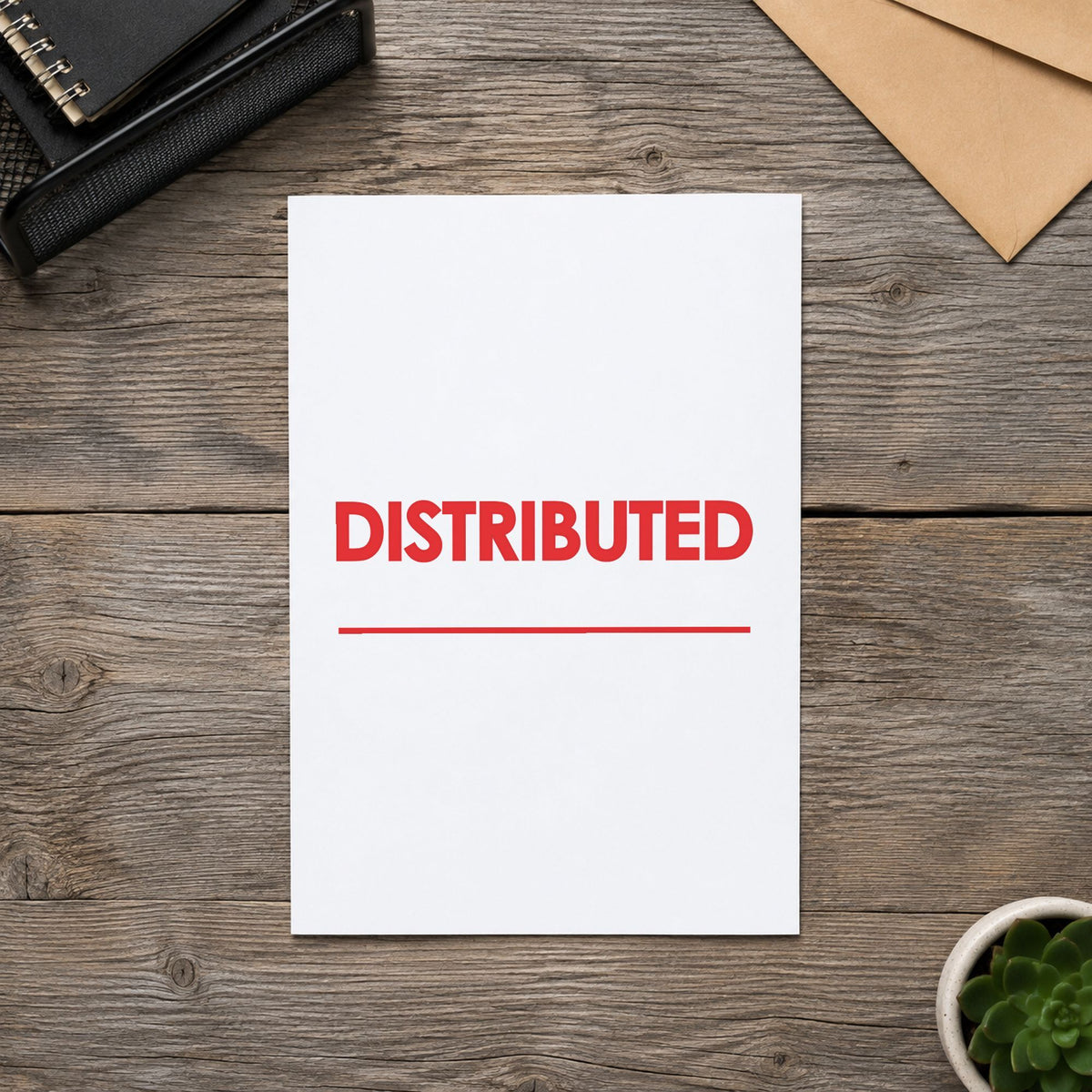 Marking a page "Distributed" with the Distributed Document Stamp