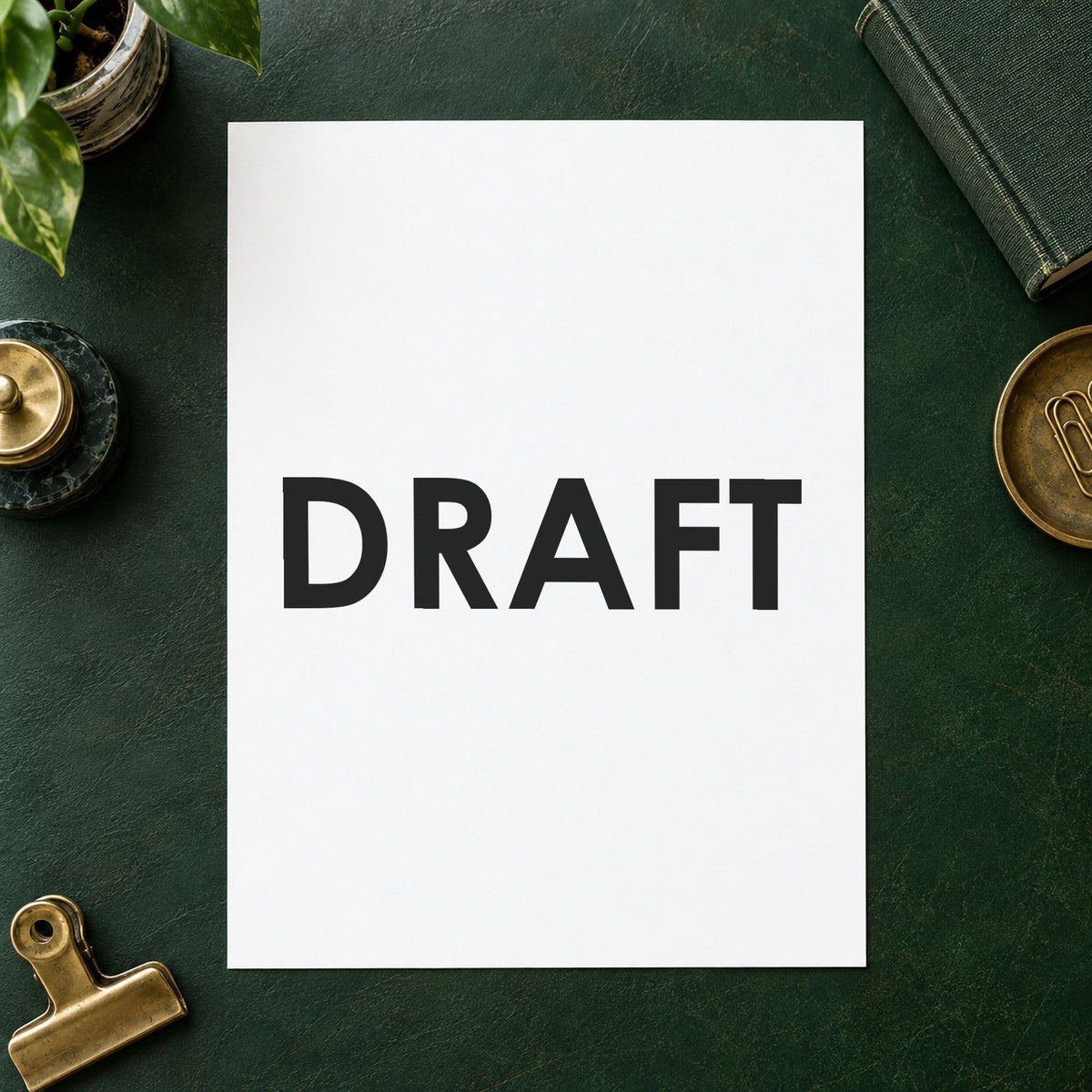 Marking a page "Draft" with the Xstamper Draft Stamp – Black Pre-Inked