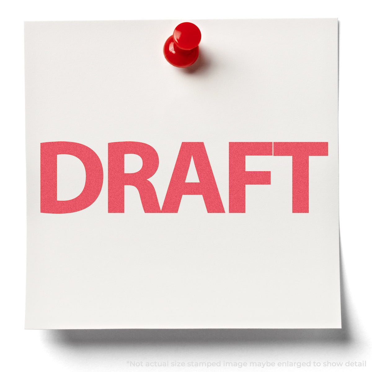 "Draft" stamp impression on light paper stock, Draft Stamp For Document Review – Red Pre-Inked Xstamper