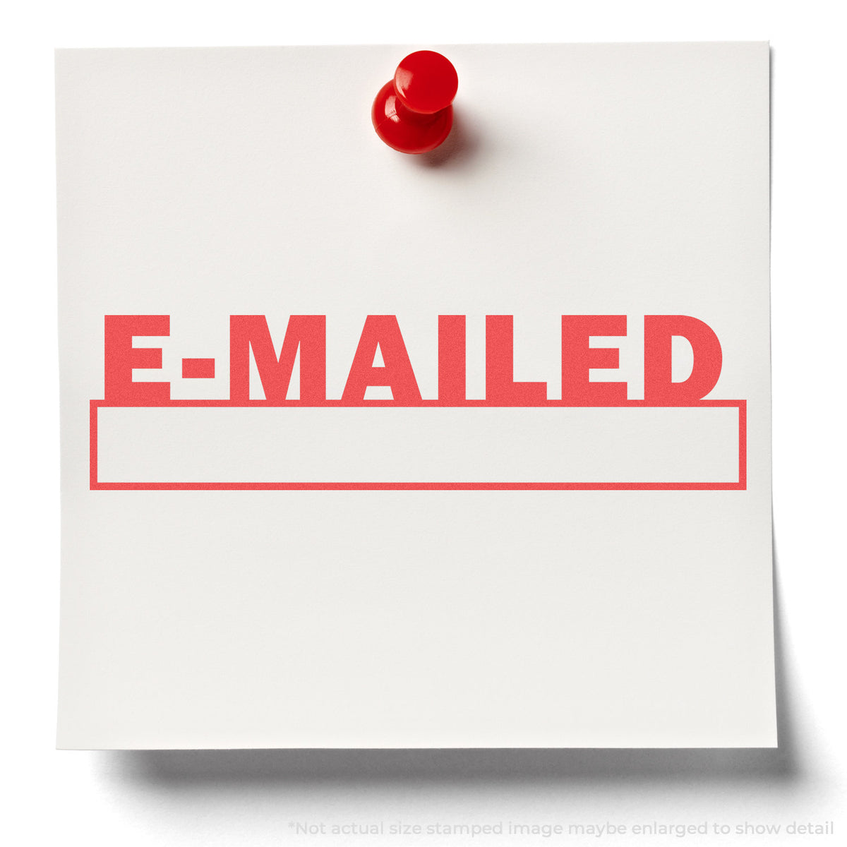 "E-mailed" stamp impression on light paper stock, E-Mailed Stamp