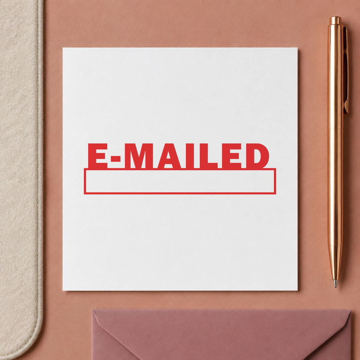 "E-mailed" stamp mark in everyday office use, Xstamper 1650