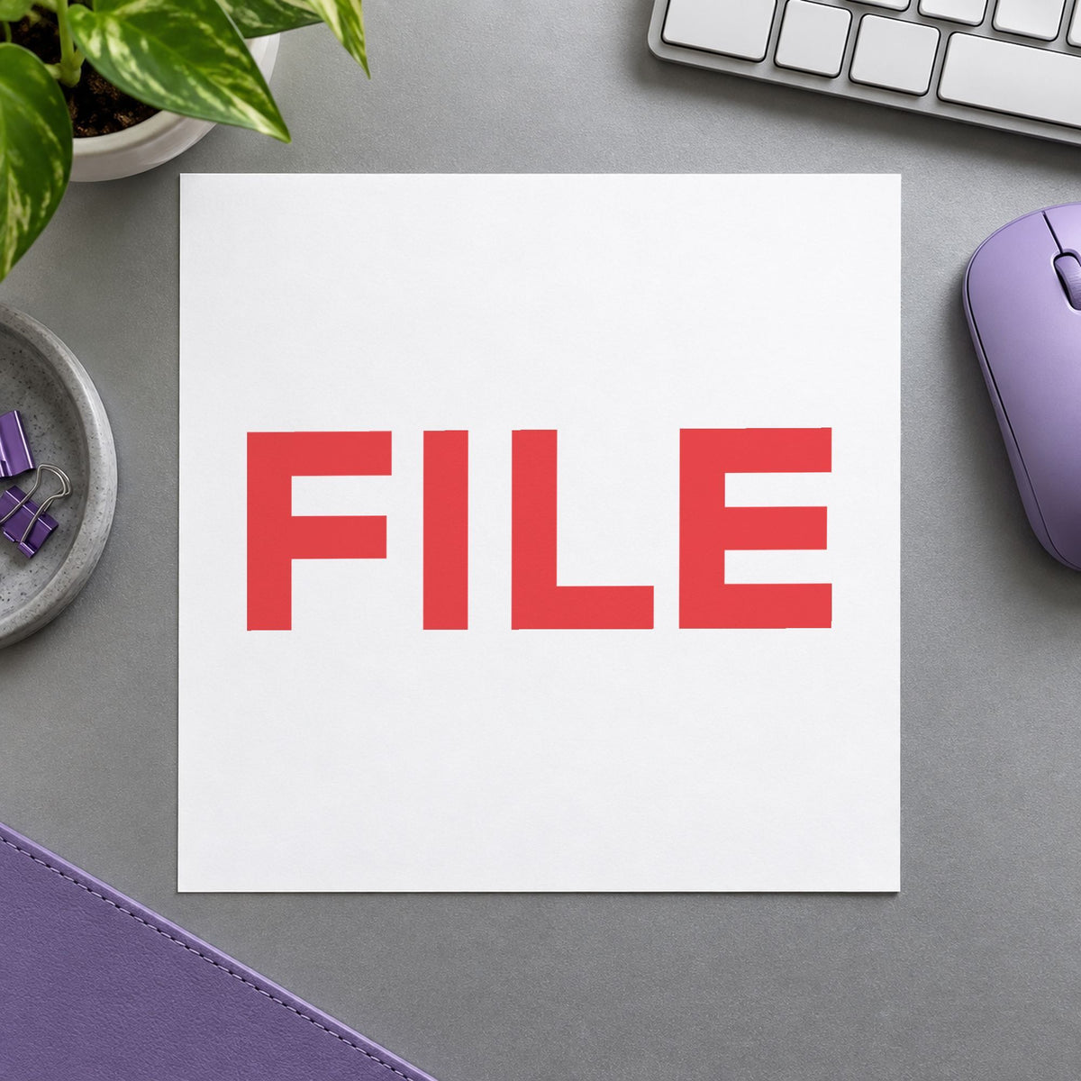 Marking a page "File" with the Red File Stamp