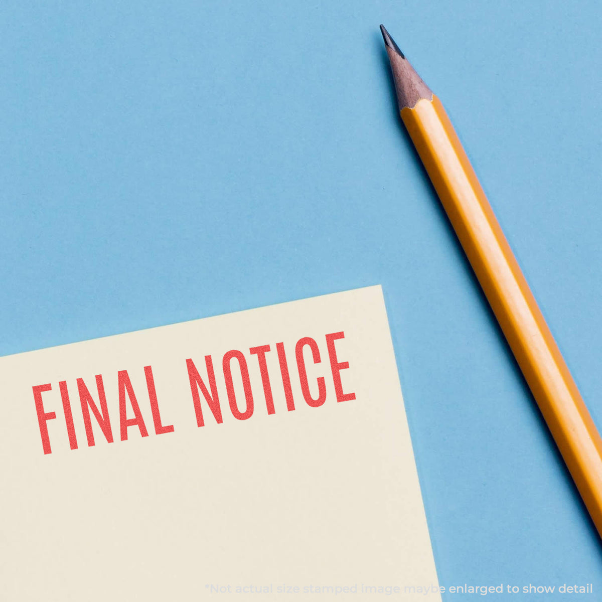 "Final notice" imprint used to flag items for handling, Xstamper Final Notice Billing Stamp