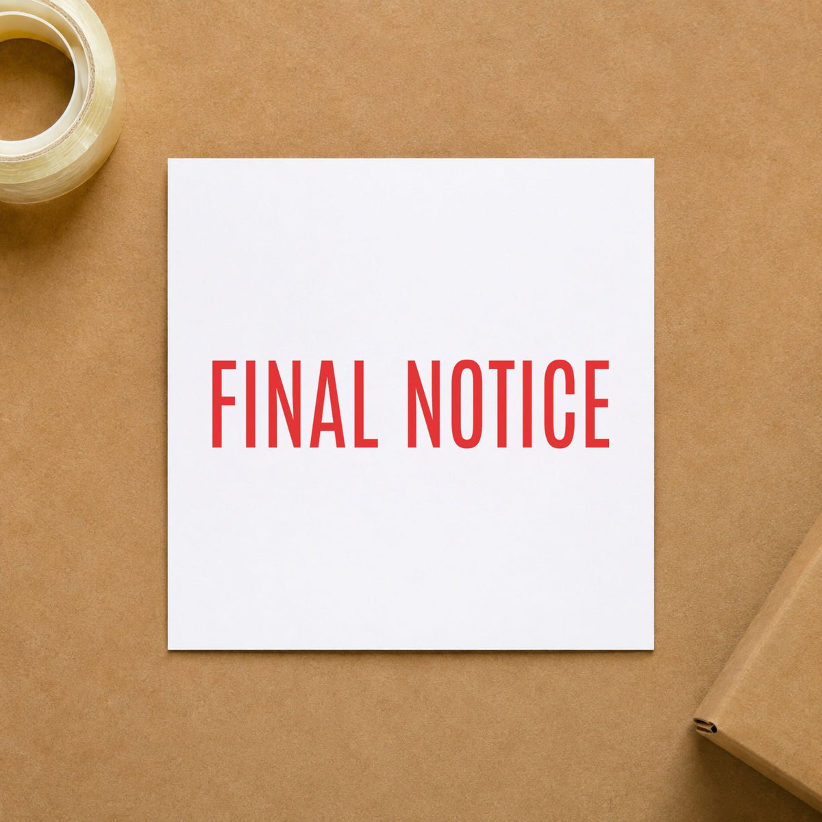 Crisp "Final notice" imprint produced by the Xstamper Final Notice Billing Stamp