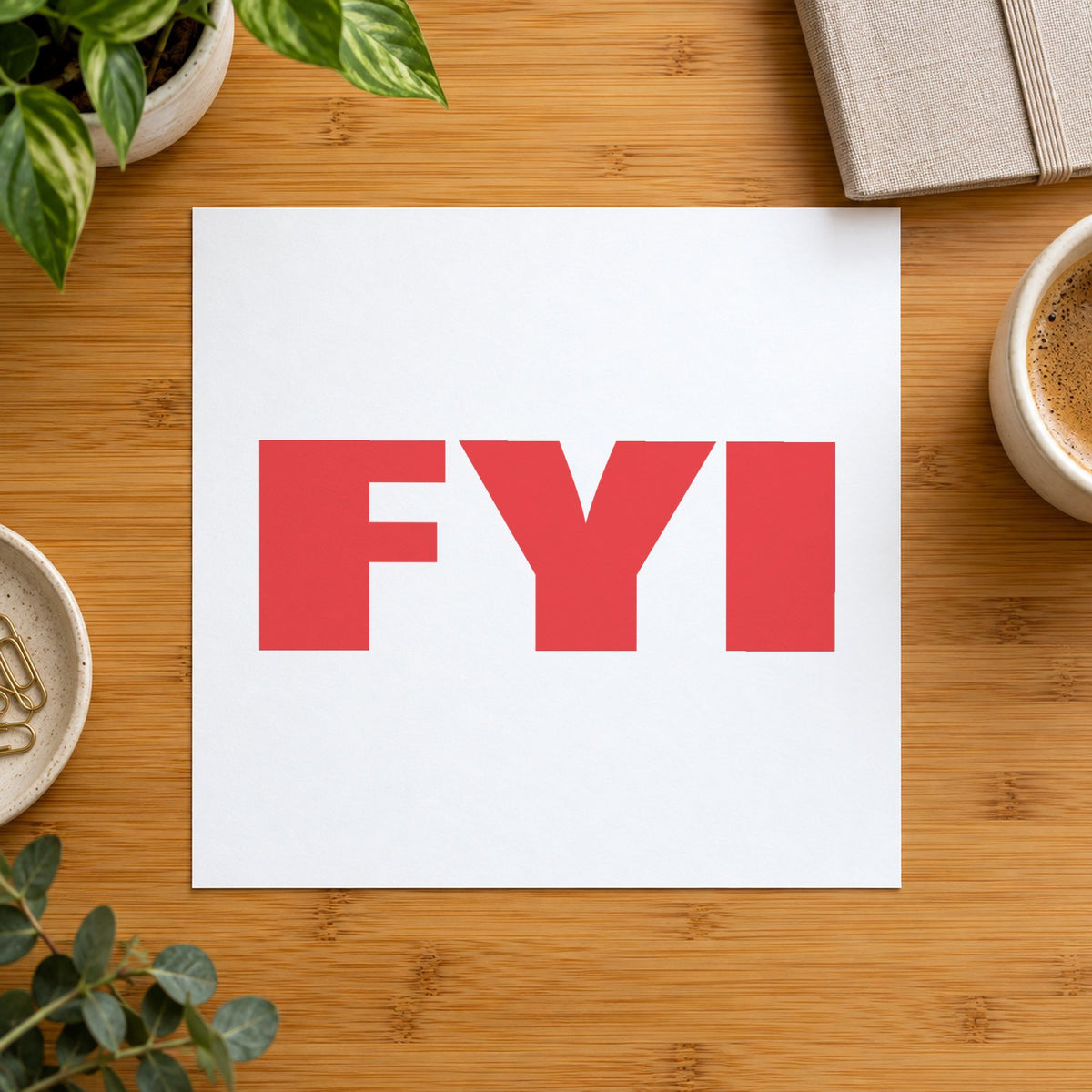 "FYI" stamp mark in everyday office use, Xstamper 1361