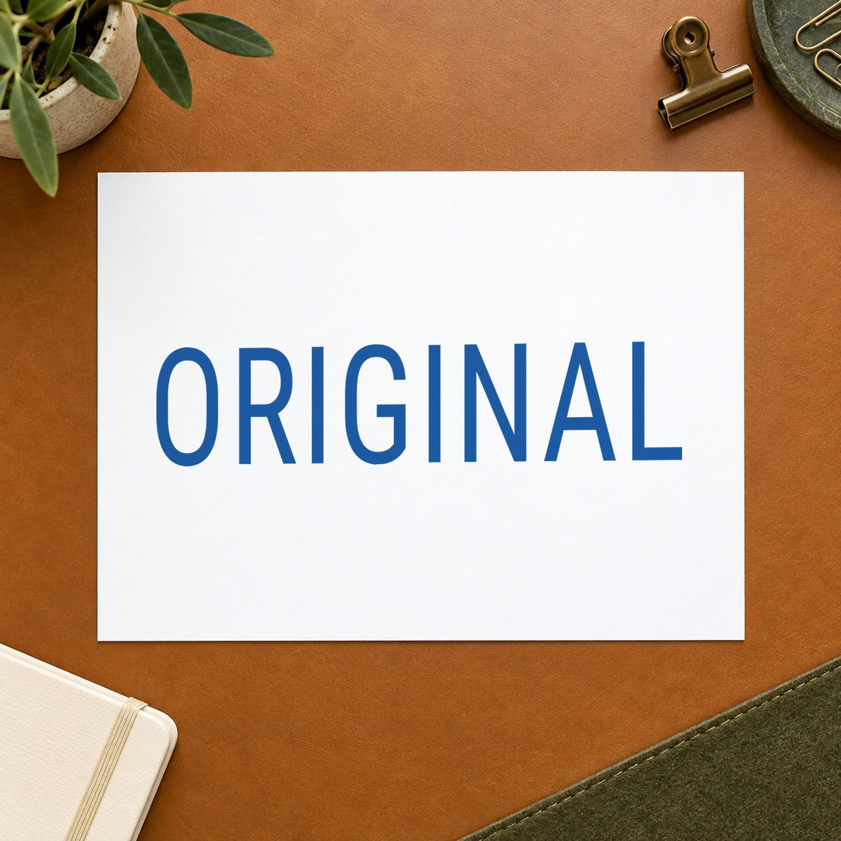 "Original" stamp mark in everyday office use, Xstamper 1111