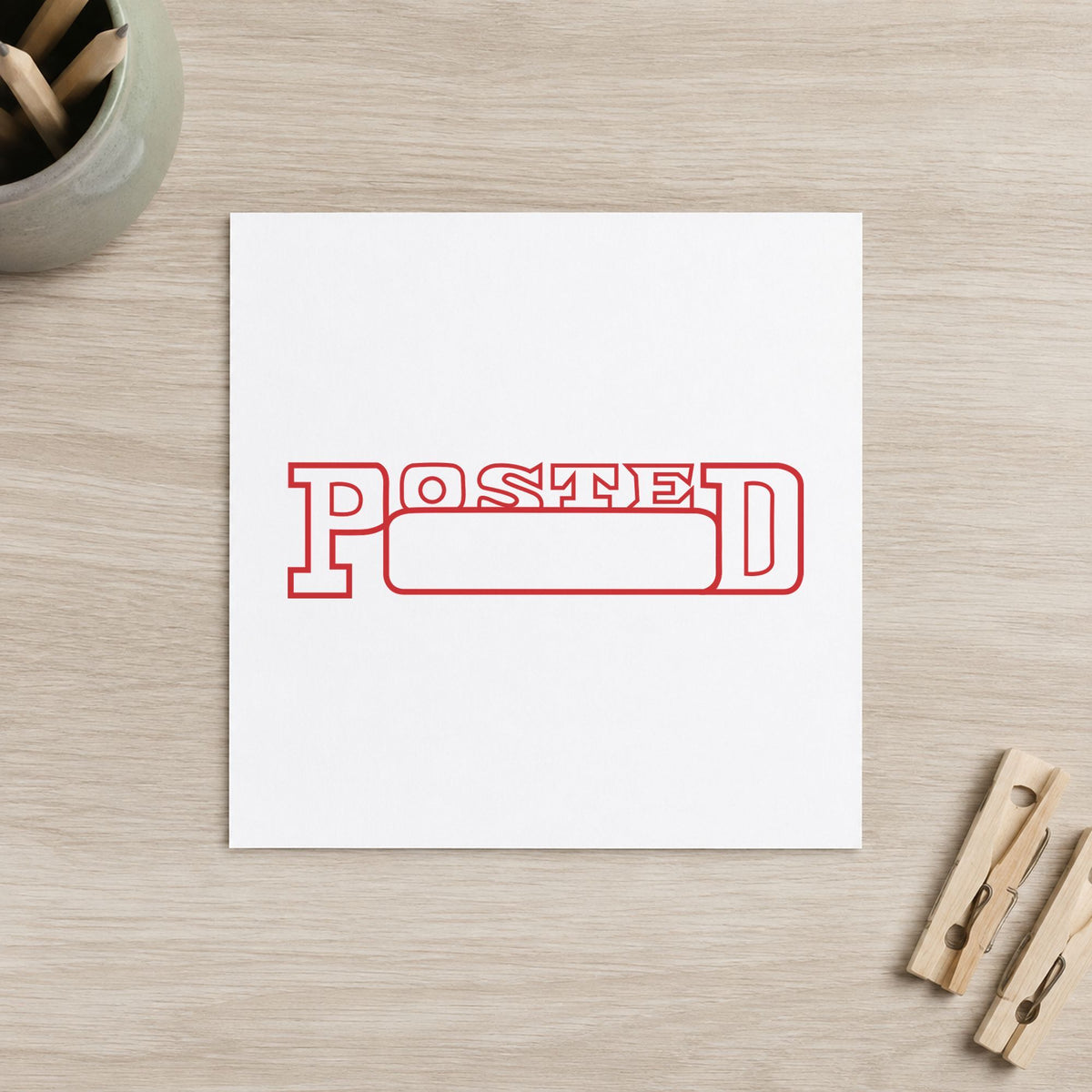 Date Posted Stamp For Record Keeping leaving a clean "Date posted" impression