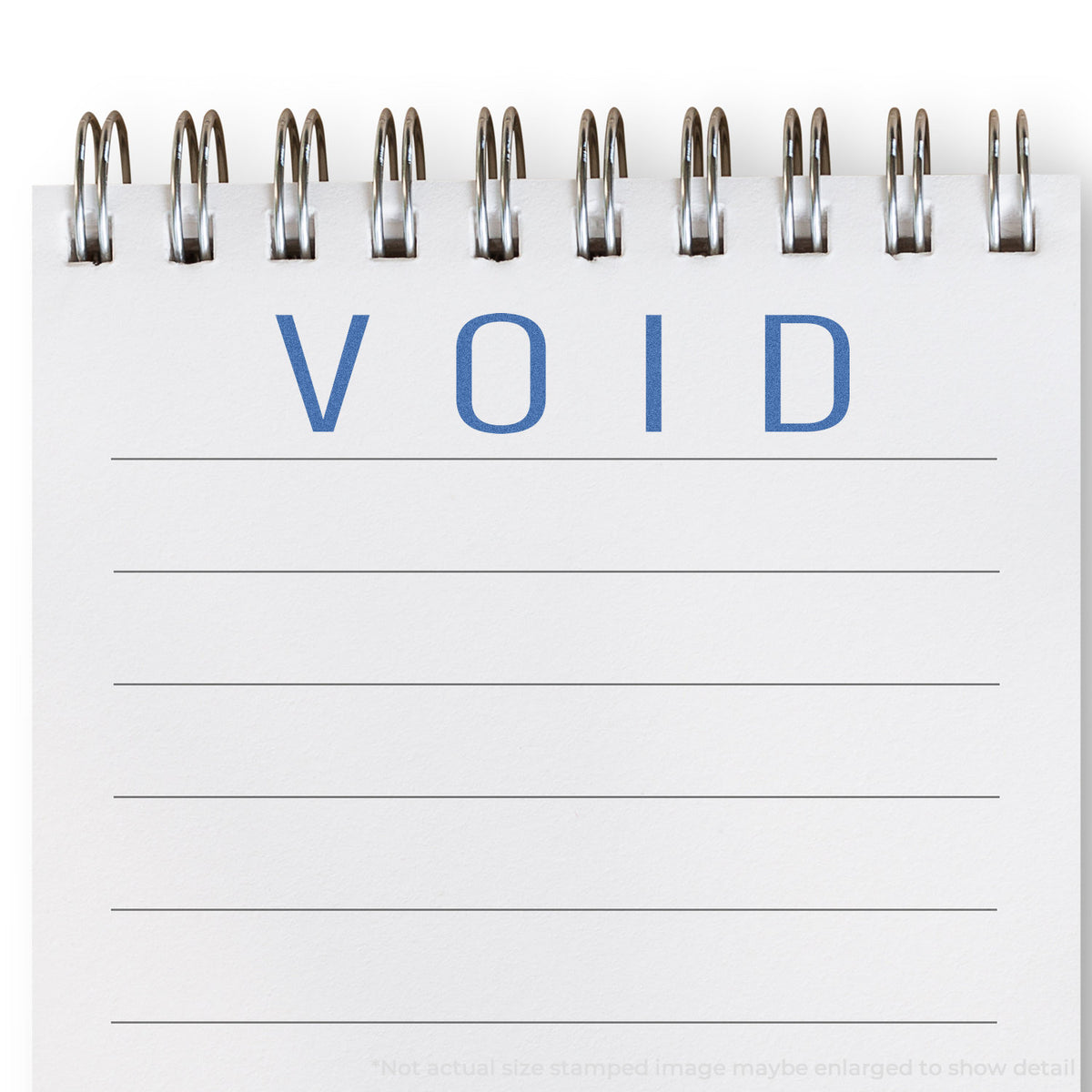 "Void" mark stamped for document handling, Xstamper 1117 stamp