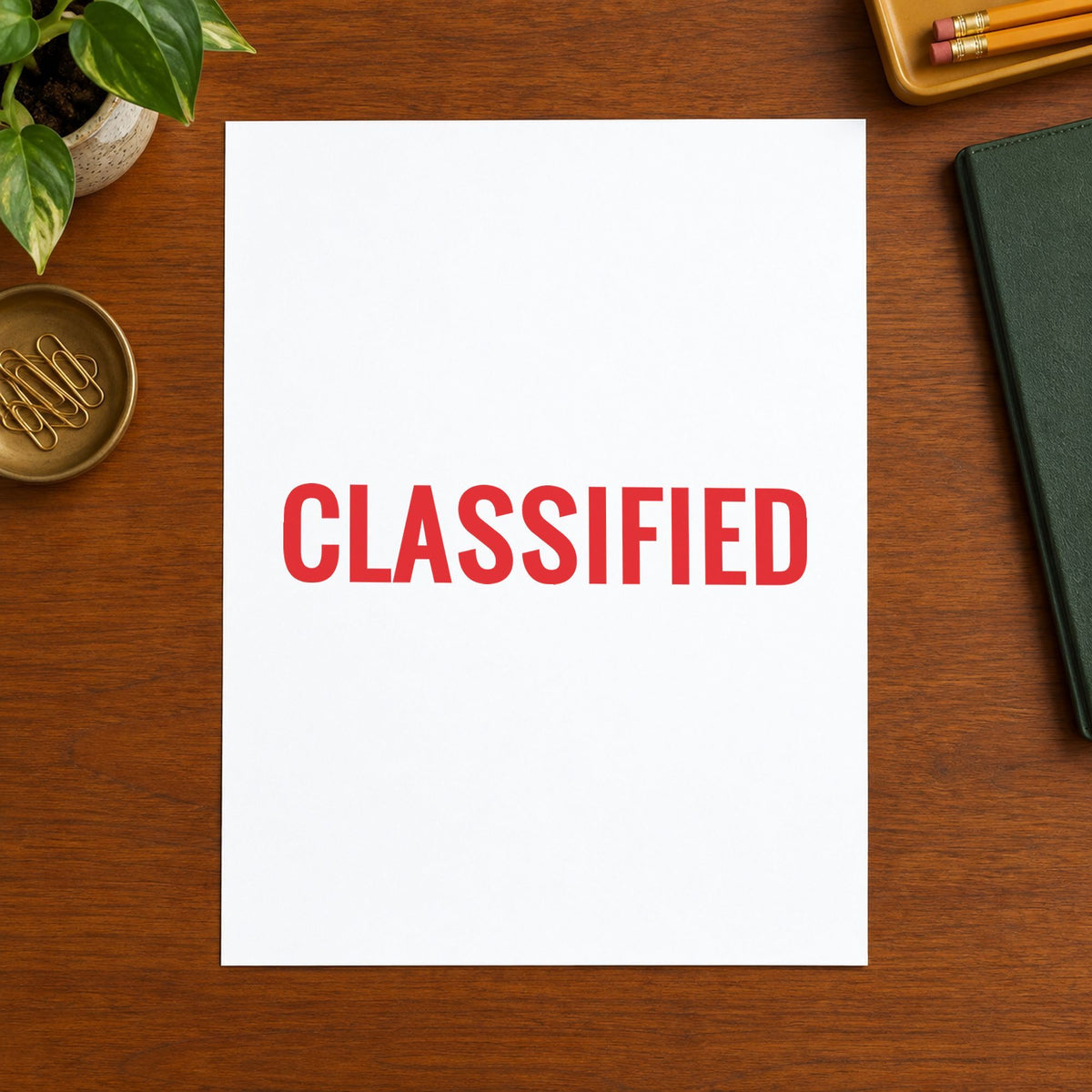 Marking a page "Classified" with the Classified Document Stamp