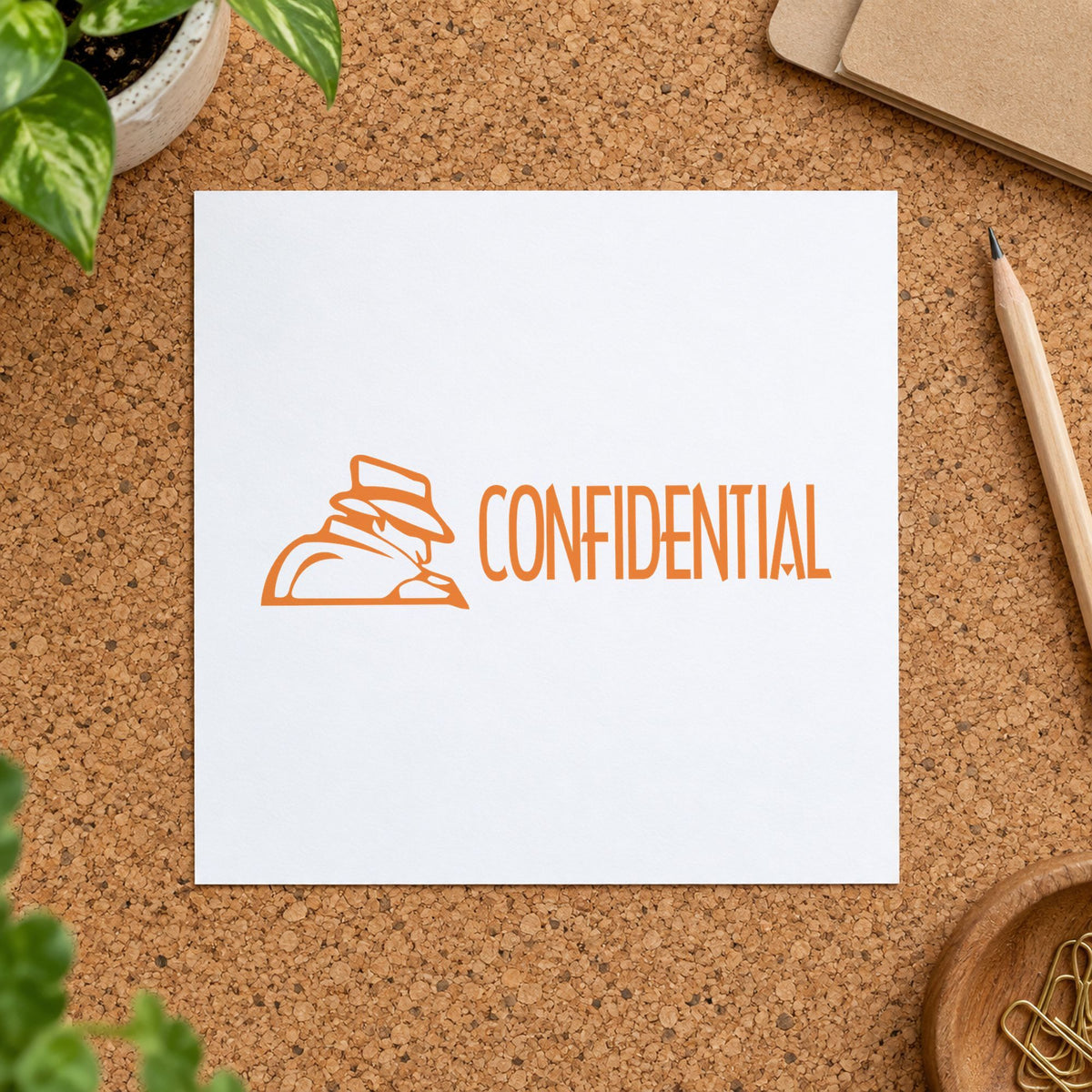 "Confidential" stamp impression made with pre-inked Xstamper 1818