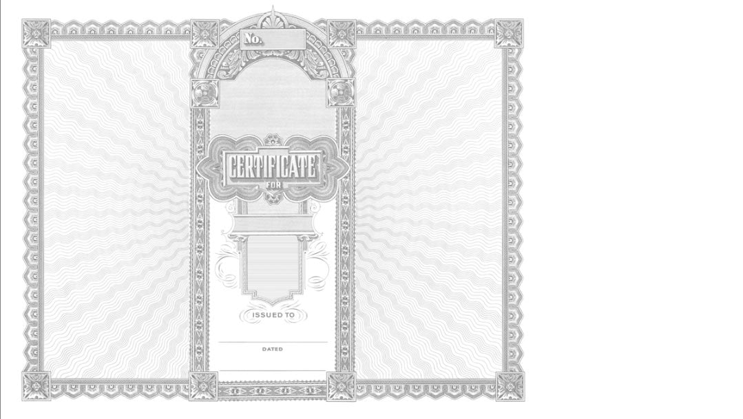 Goes 506 Blank Stock Certificate