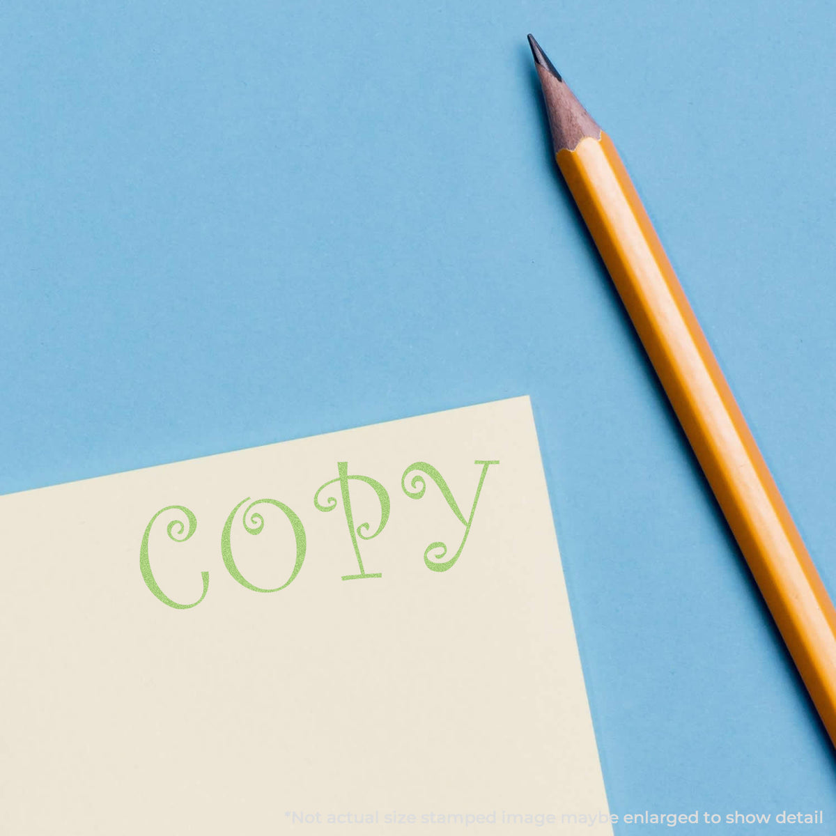 "Copy" mark stamped for document handling, Xstamper 1817 stamp