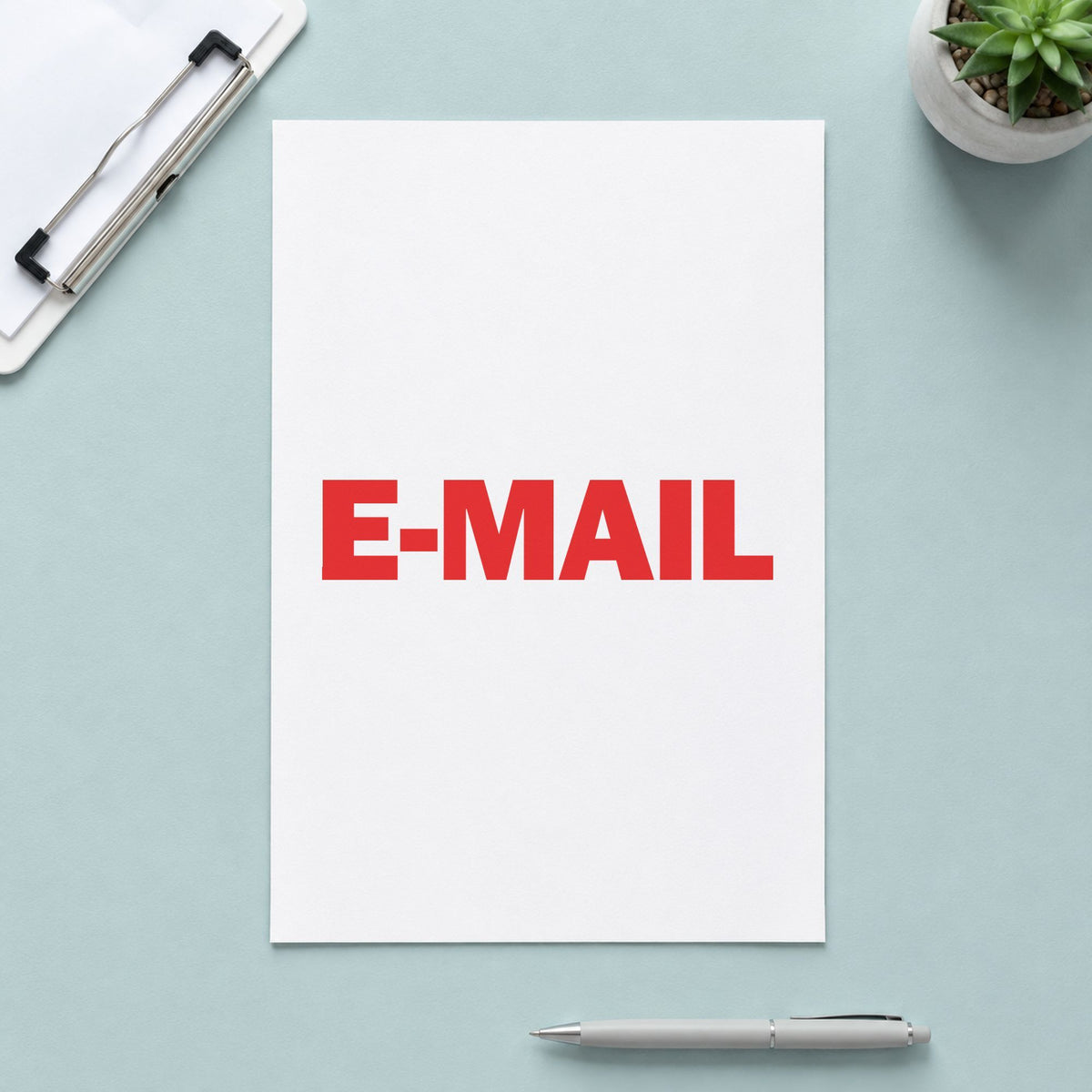 "E-mail" stamp mark in everyday office use, Xstamper 1651