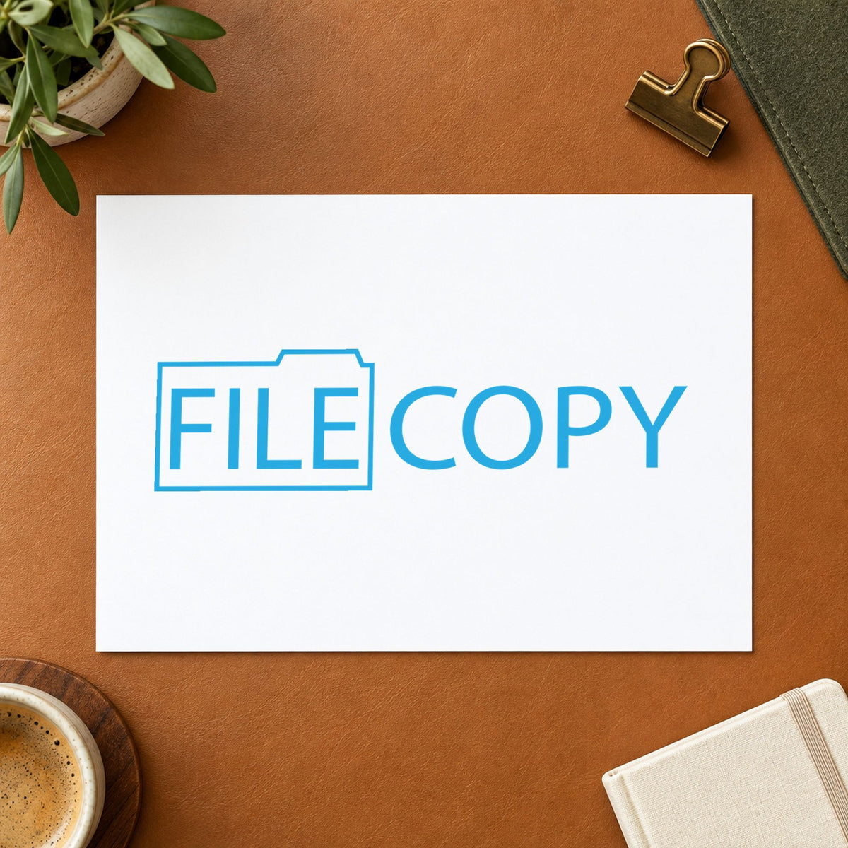 "File copy" stamp mark in everyday office use, Xstamper 1821