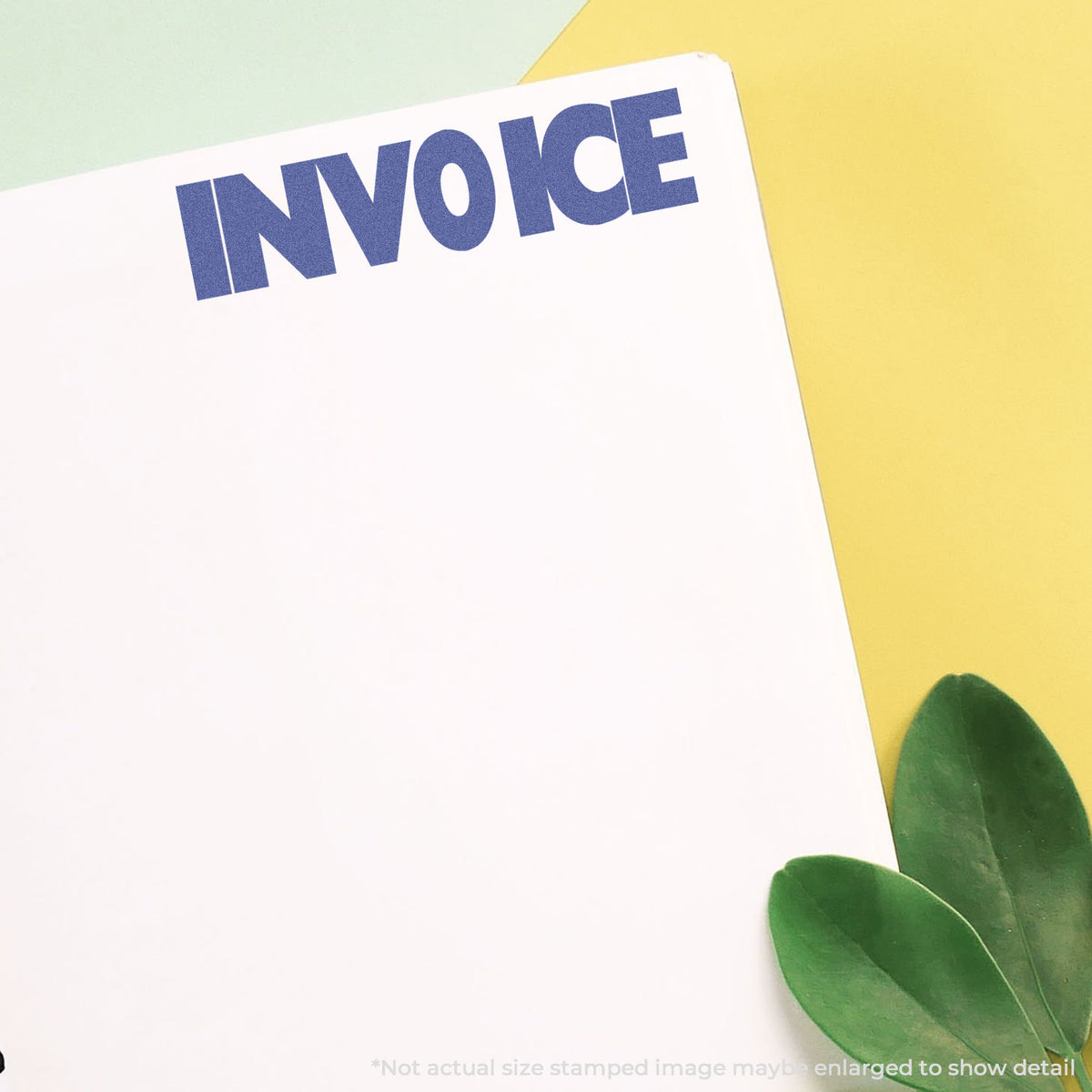 "Invoice" imprint used to flag items for handling, Xstamper Invoice Office Stamp