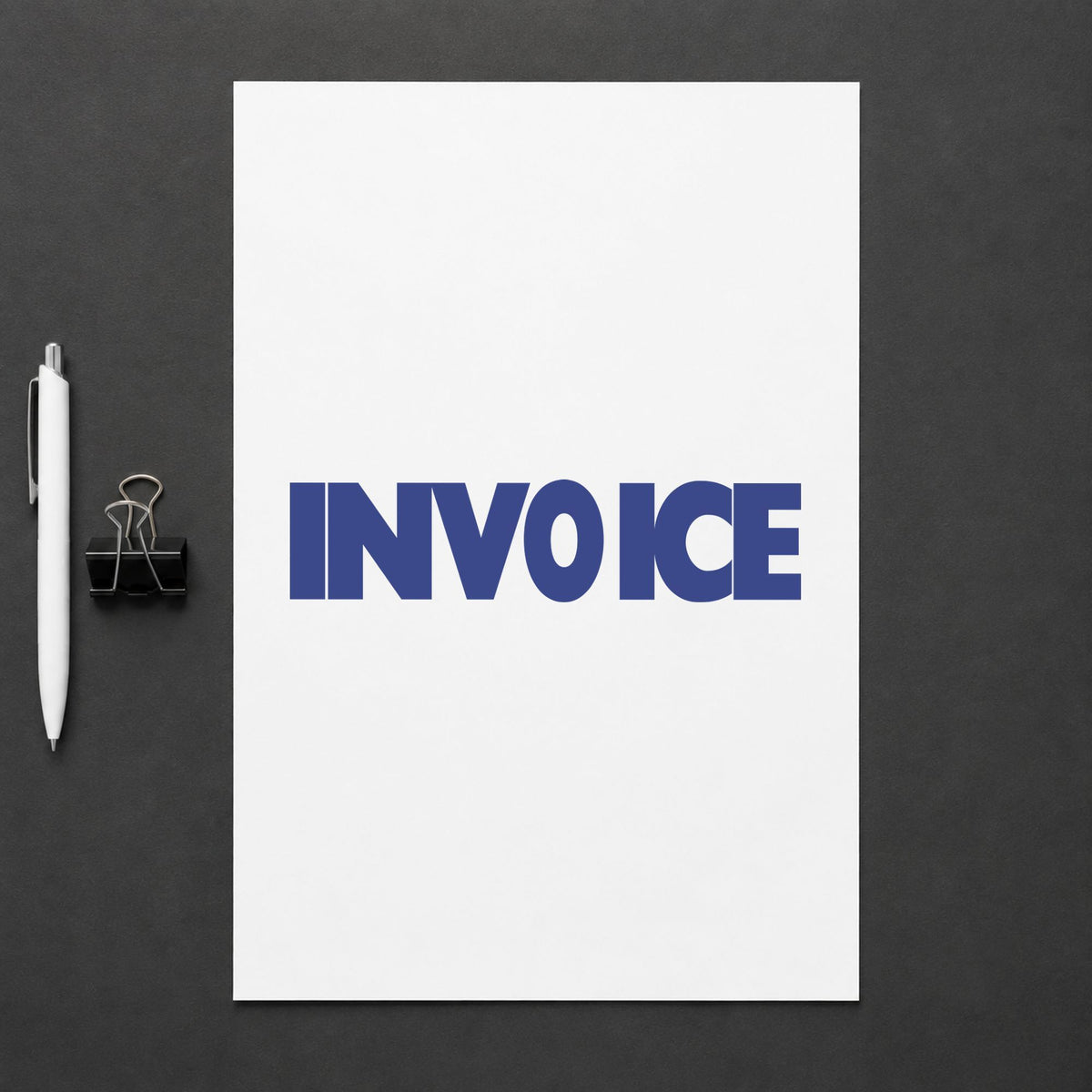 Crisp "Invoice" imprint produced by the Xstamper Invoice Office Stamp