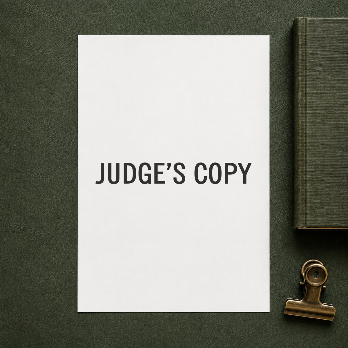"Judge's copy" stamp impression made with pre-inked Xstamper 1815