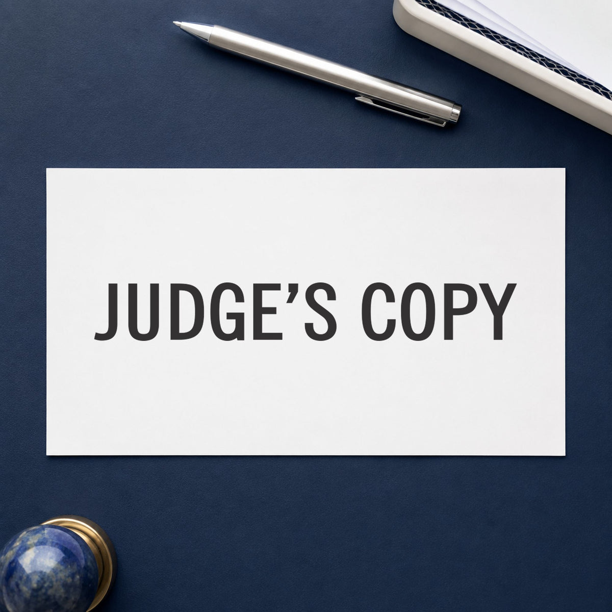 Xstamper Judge's Copy Stamp leaving a clean "Judge's copy" impression