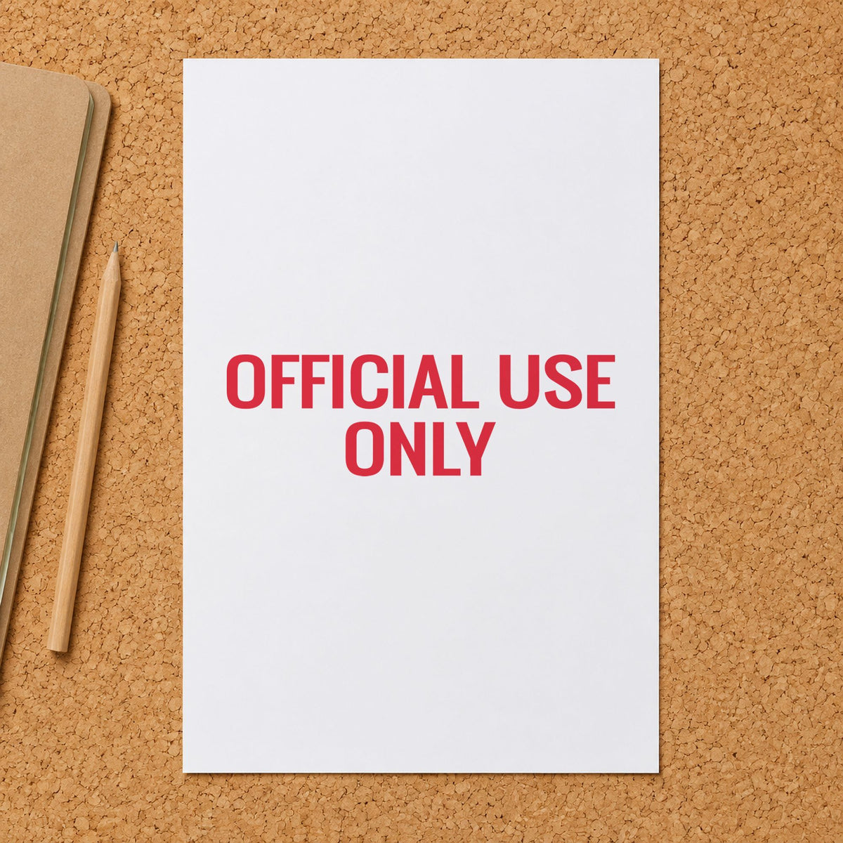 "Official use only" imprint from fixed stock wording, no customization needed