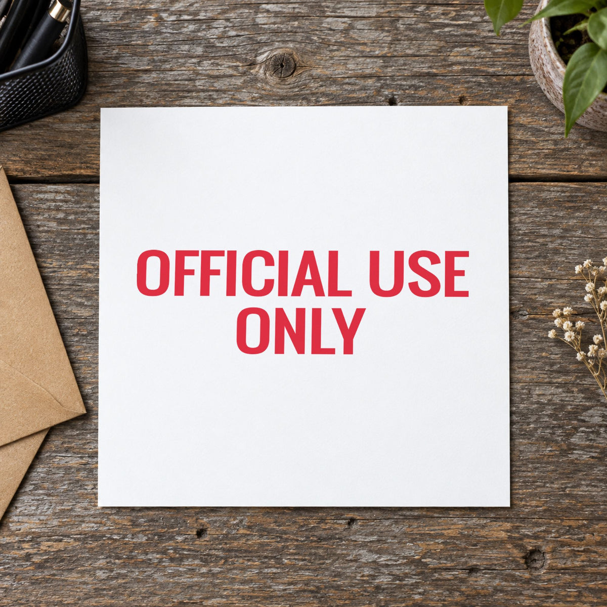 Crisp "Official use only" imprint produced by the Xstamper Official Use Only Document Stamp